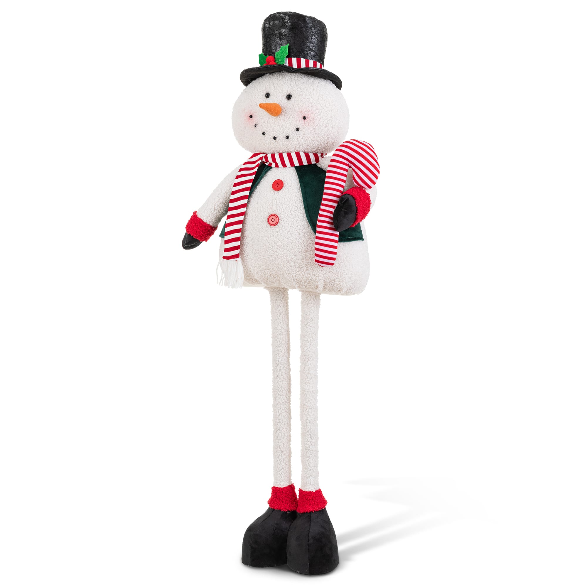 Glitzhome® 20"-40.5" Telescoping Fabric Christmas Snowman Standing Decor | 13" x 7" x 40.5" | Michaels®