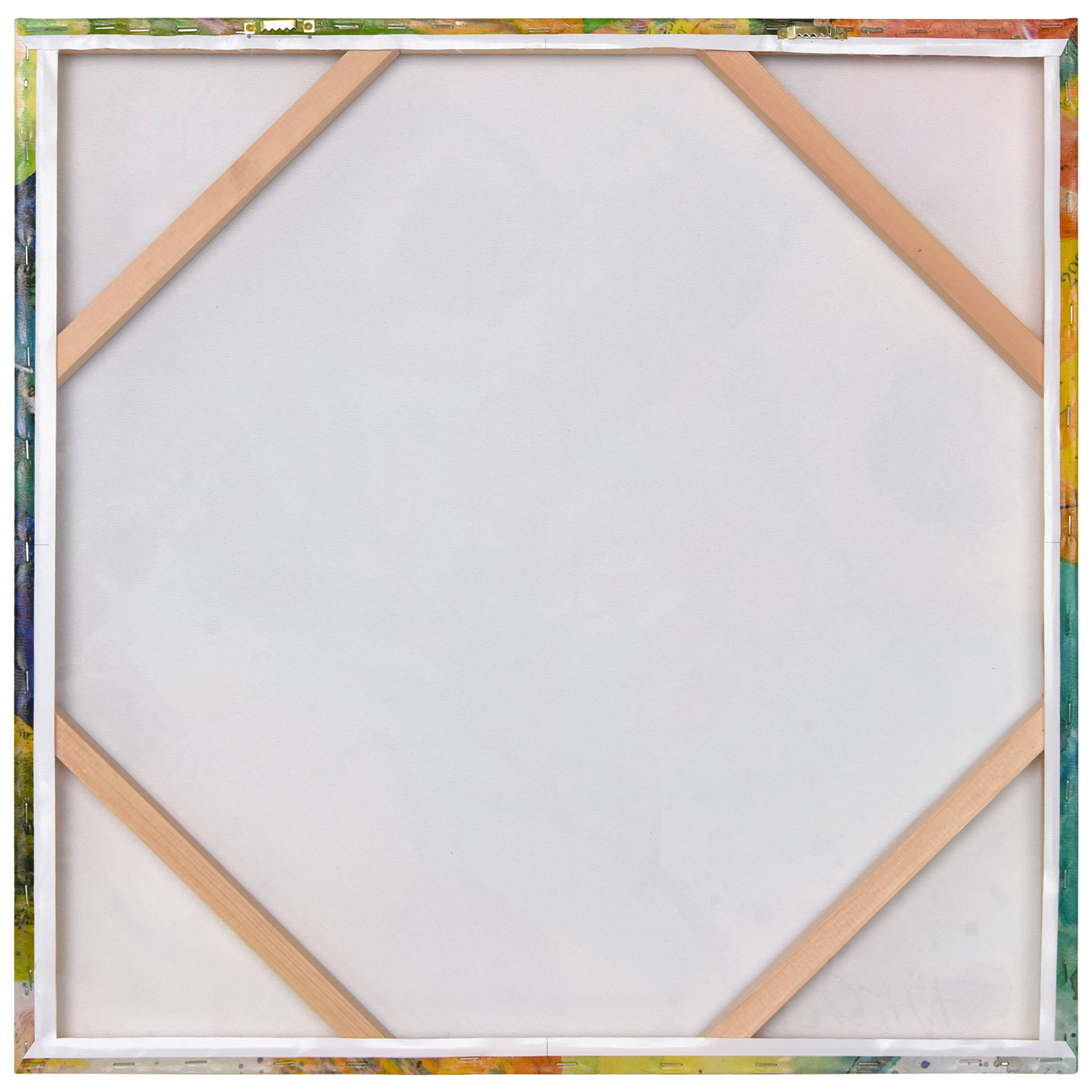 Empire Art Direct Arte De Crystallus 24" x 24" Floral Radiance II Crystal Epoxy Wrapped Acrylic Shards Abstract Canvas Wall Art