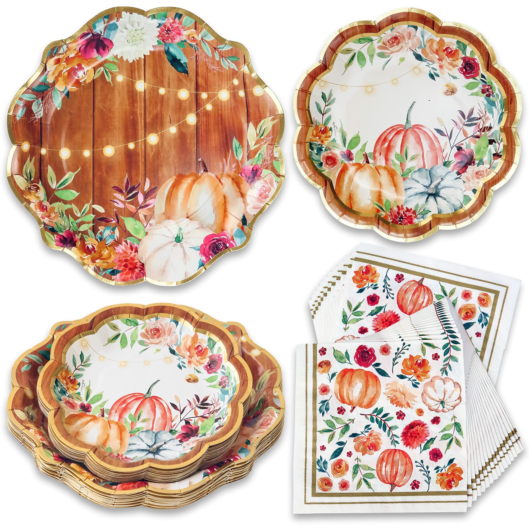 Kate Aspen 62 pcs Fall/Thanksgiving Tableware Set (16 Guests)