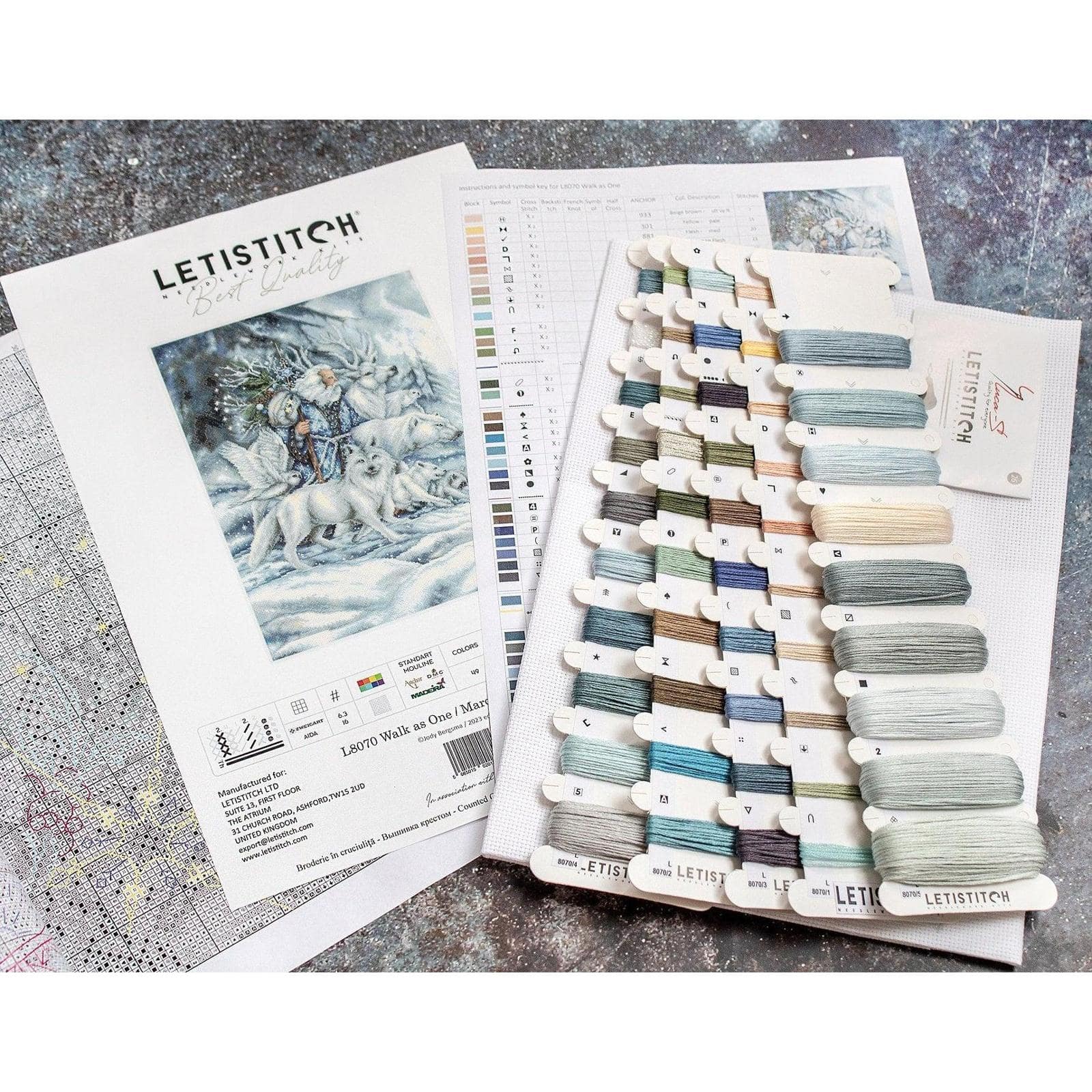 LetiStitch Walk as One Counted Cross Stitch Kit