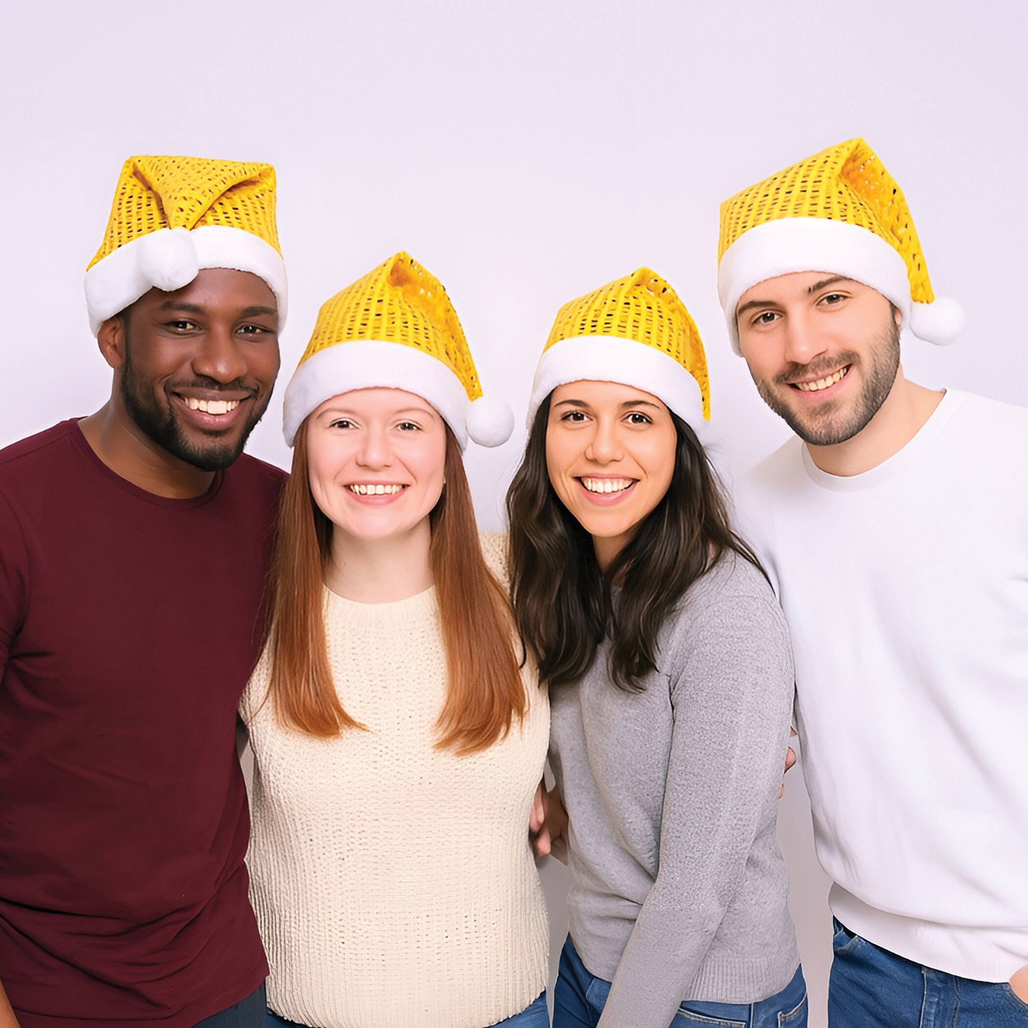 Besitle Gold Sequin Sheen Santa Hats, 2ct.