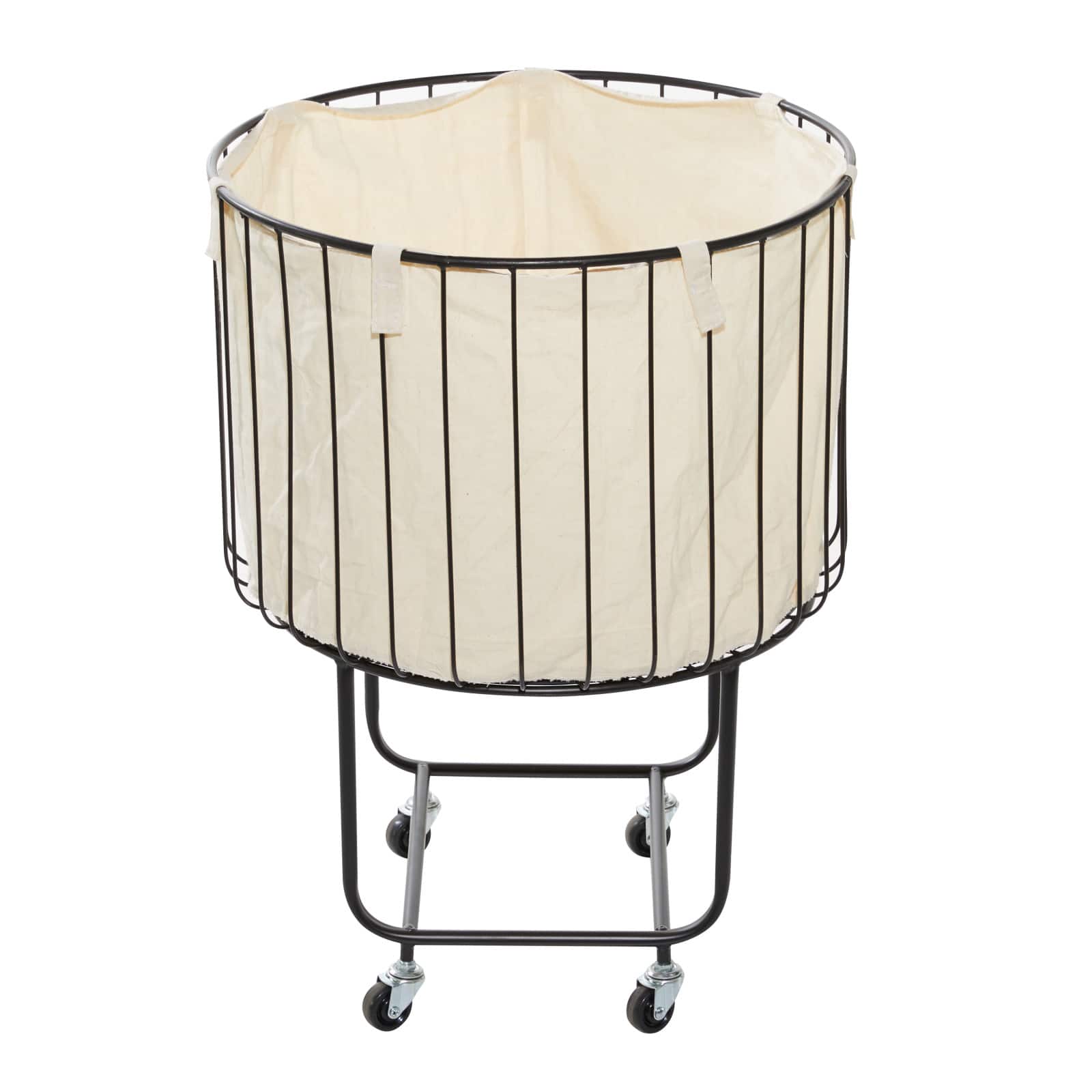 Black Contemporary Metal Storage Cart, 26" x 19"