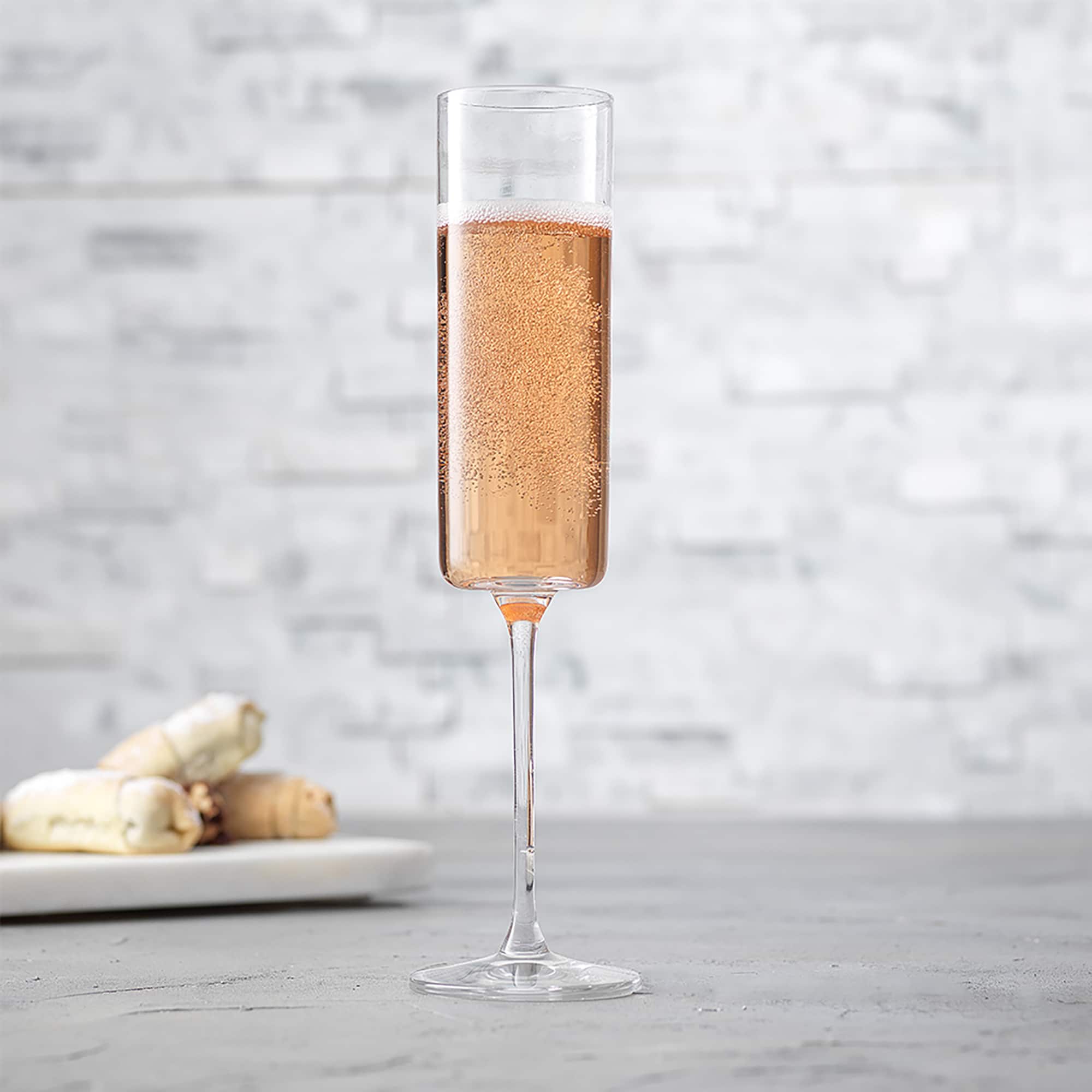 JoyJolt® Claire Cyrstal Cylinder Champagne Glasses, 4ct.