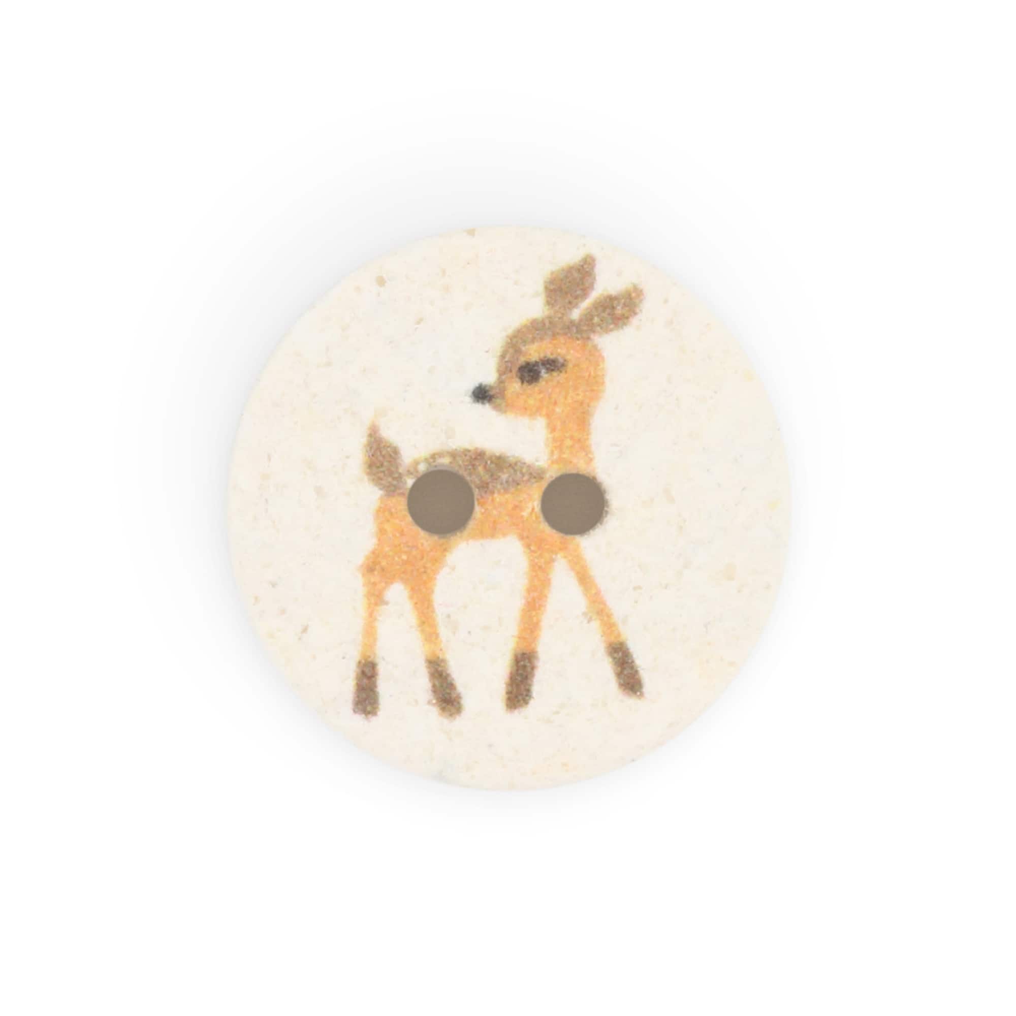 Dritz® 15mm Natural Recycled Cotton Deer Button, 9ct.