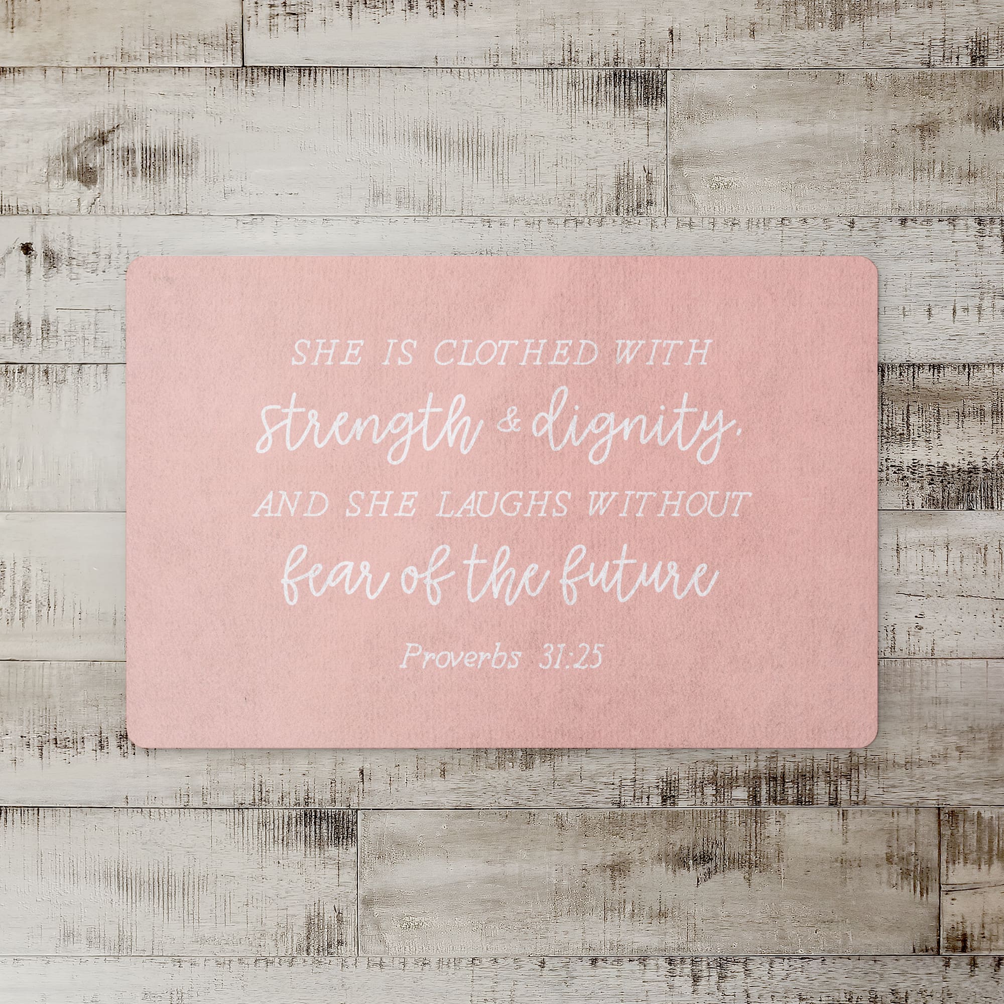 18" x 27" Clothed with Strength Dignity Floor Mat