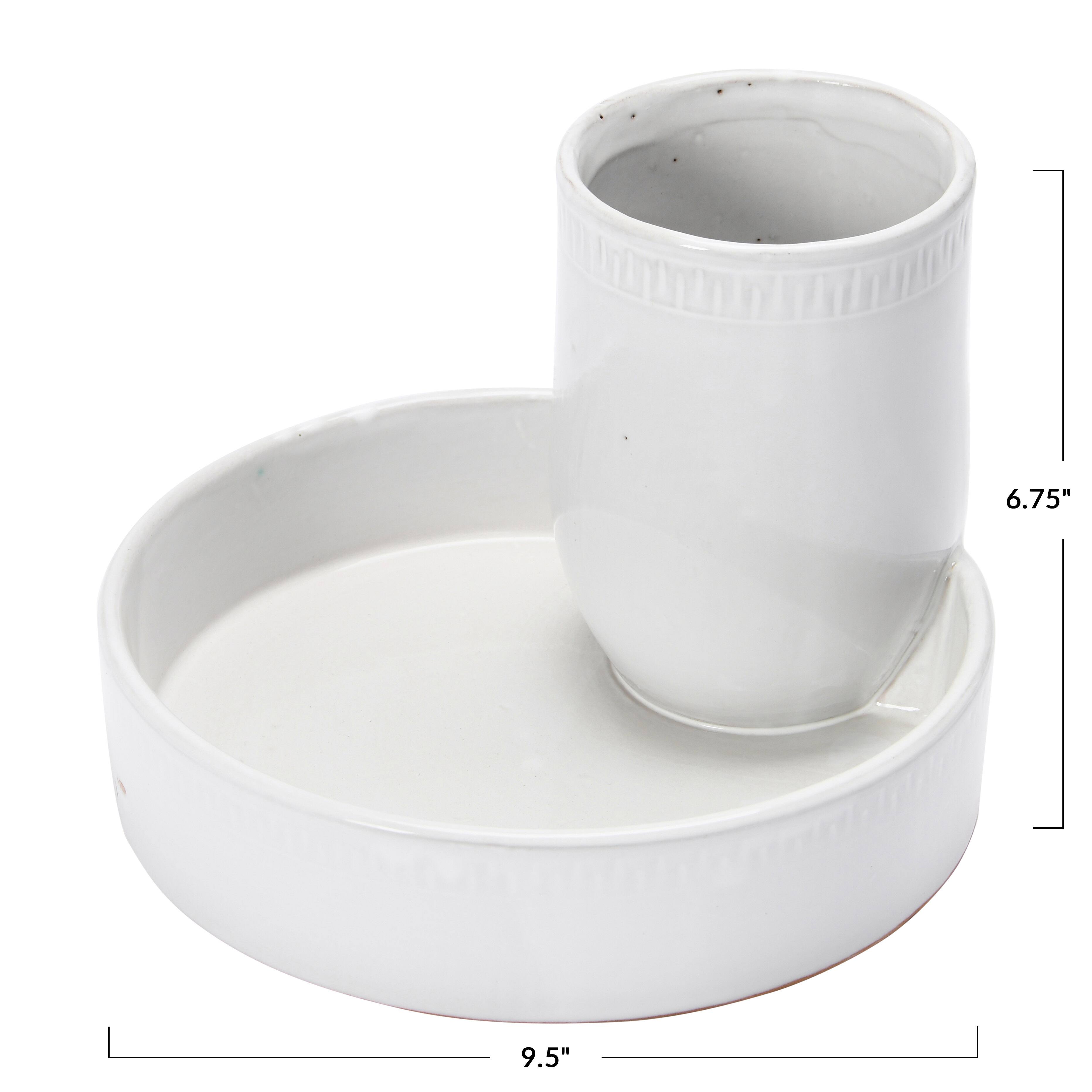 Hello Honey® 6.7" White Terra Cotta Tray