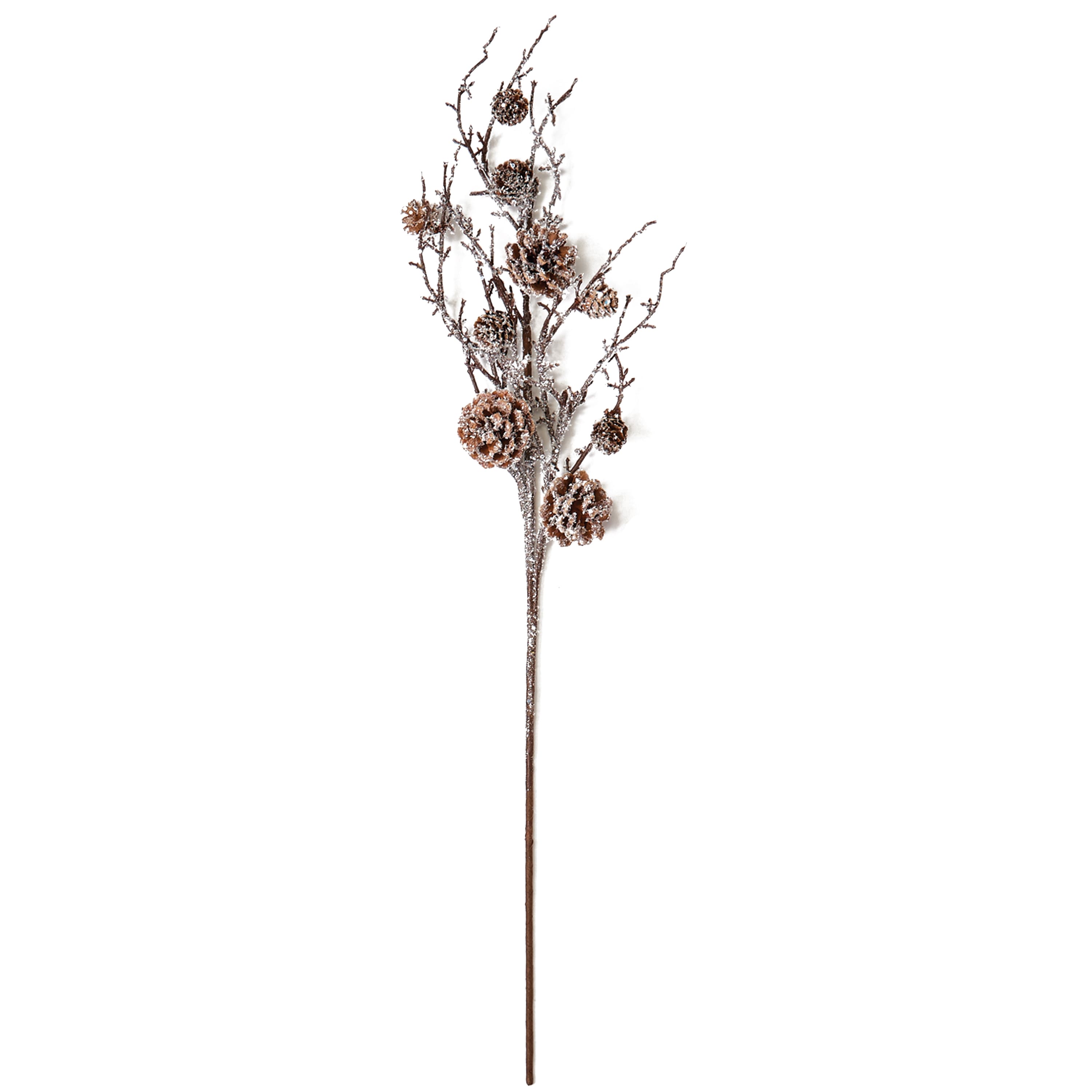 32" Frosted Pinecone Christmas Twig Spray, 3ct.