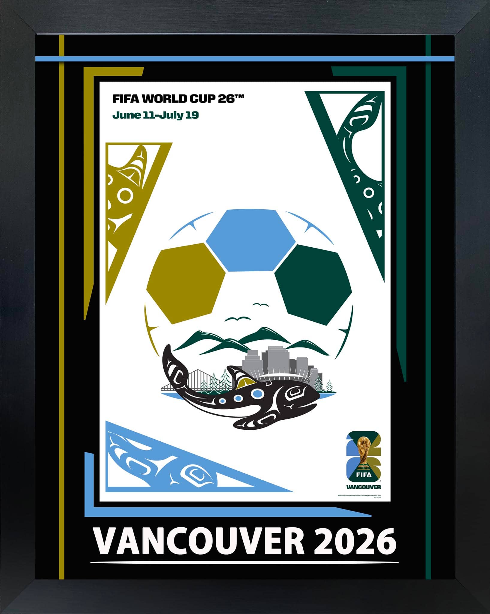Vancouver 2026 FIFA World Cup Poster PhotoGlass Framed 20" x 26"