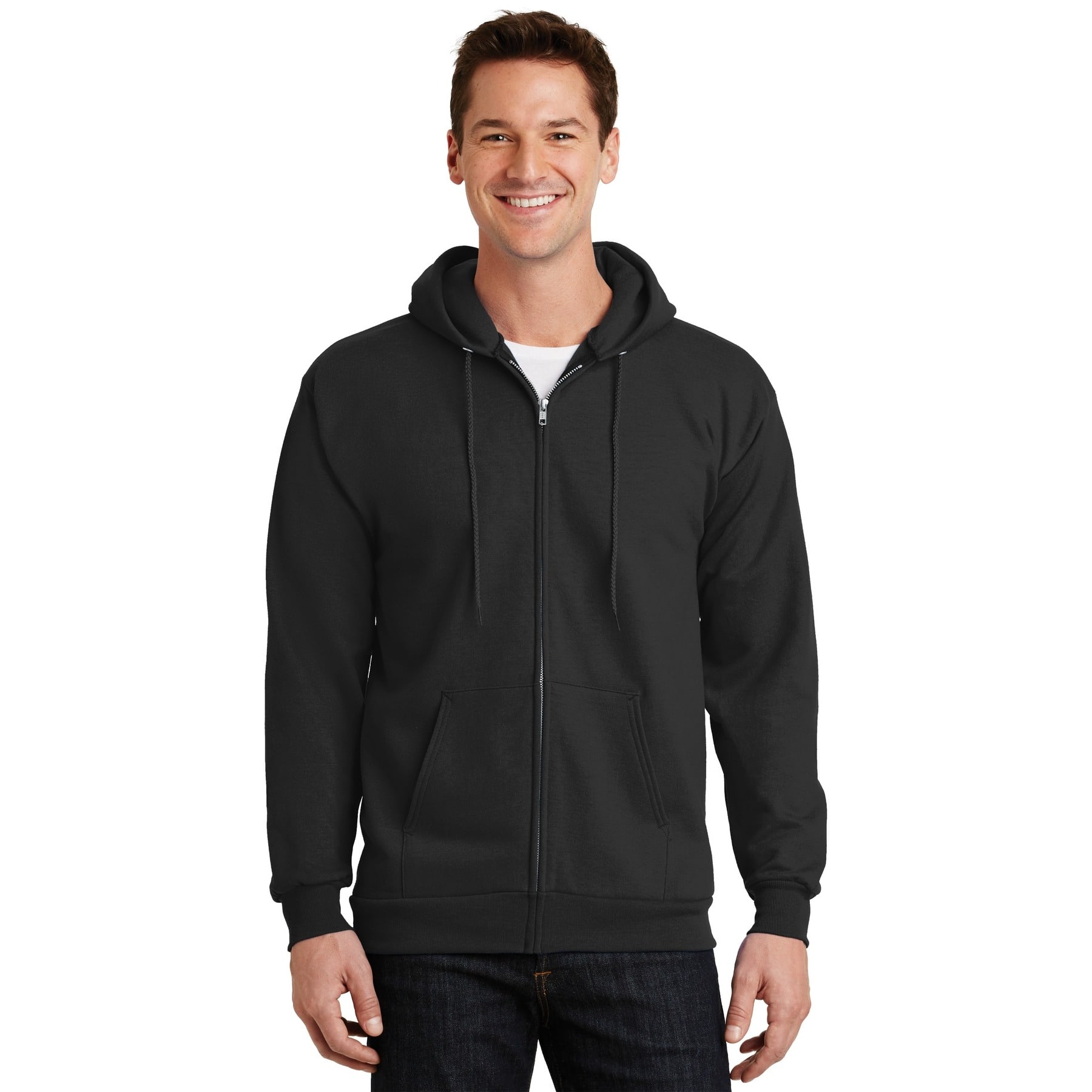 Port & Company® Essential Fleece Full-Zip Hooded Sweatshirt
