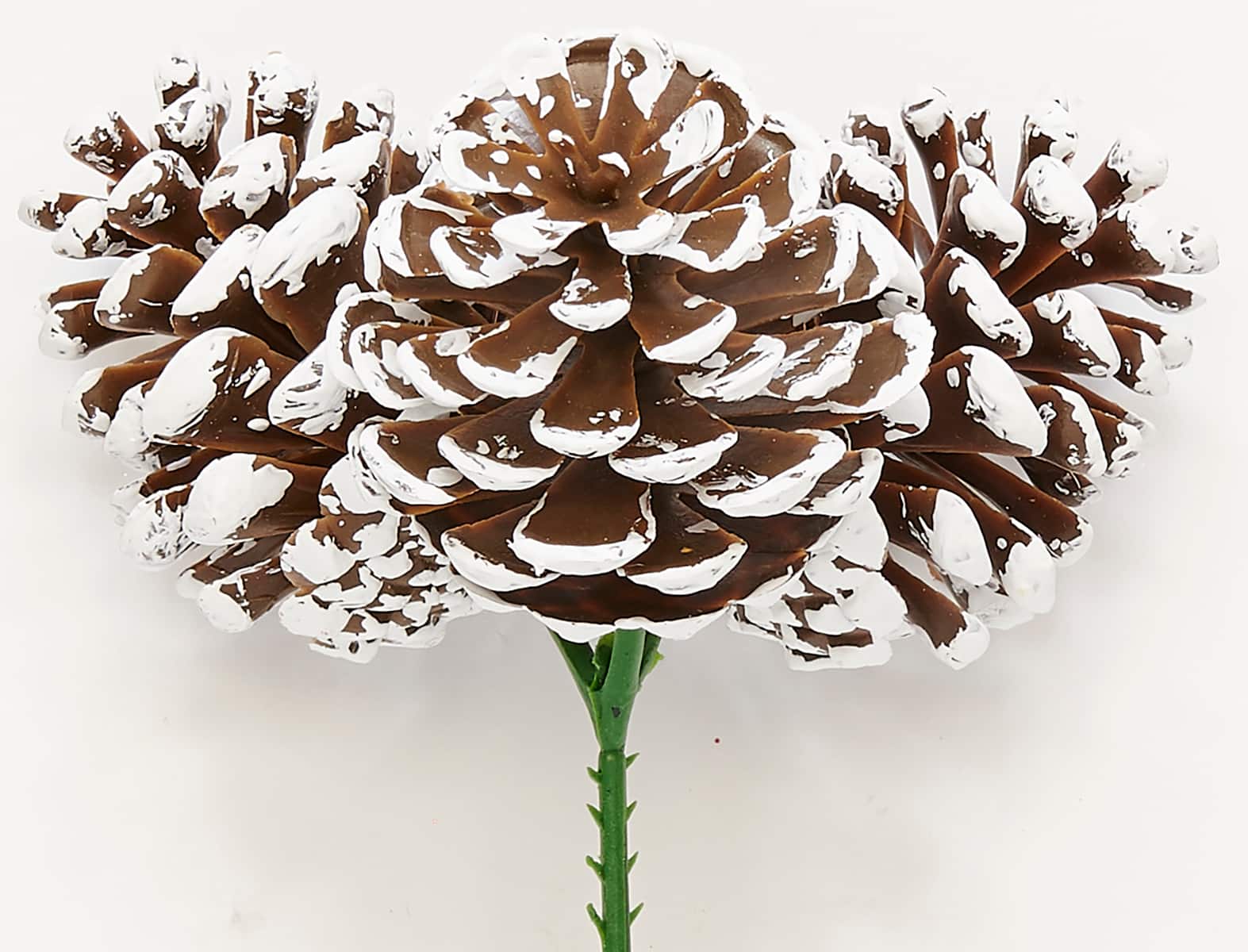 9" White Tip Plastic Pinecone Christmas Wreath Picks, 12ct.