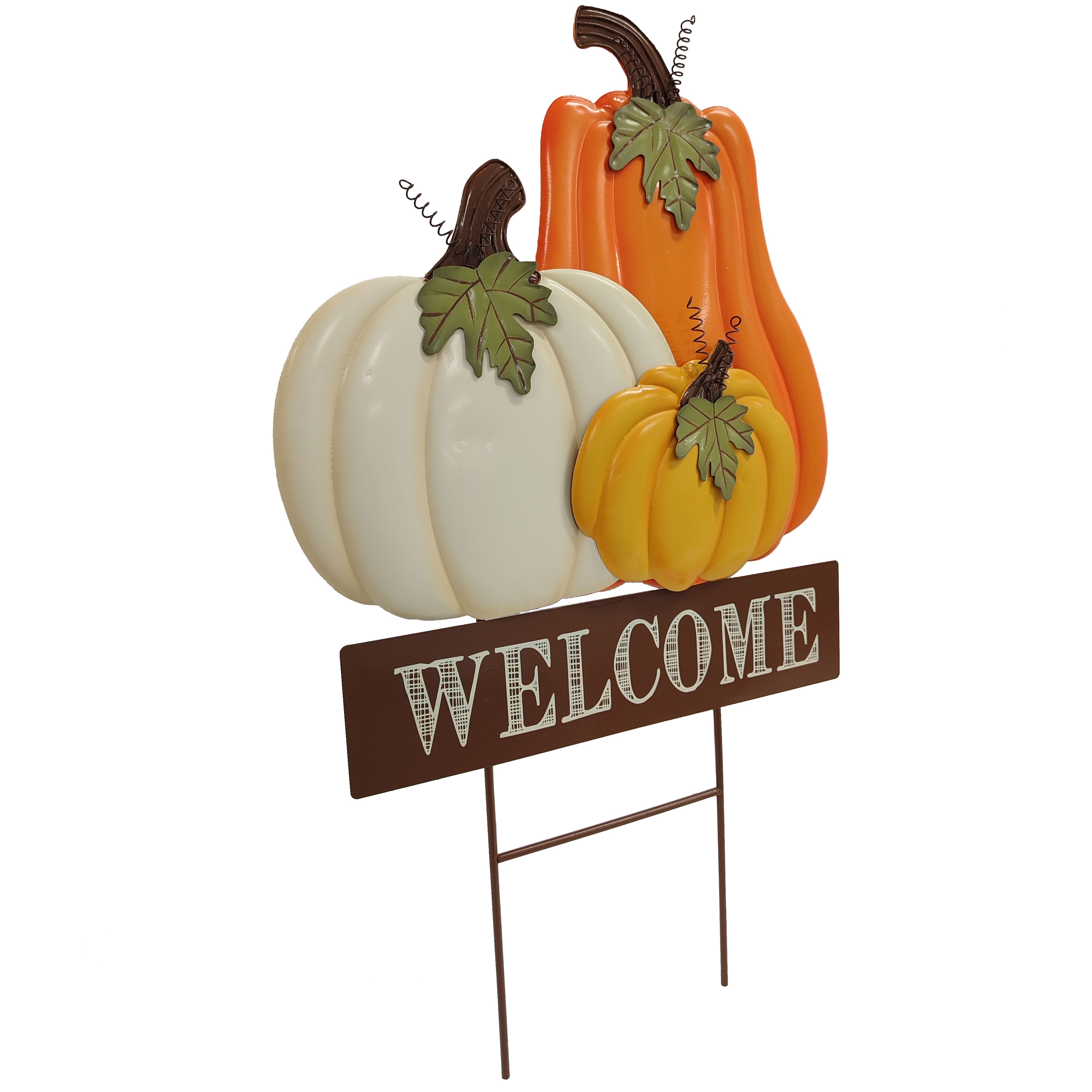 25" Pumpkin Welcome Metal Yard Stake by Ashland®