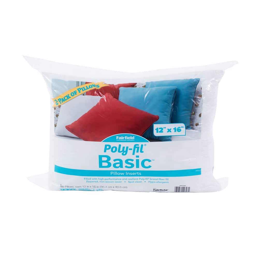 Poly-Fil® Basic™ 2ct. Pillow Insert, 12″ x 16″ By Fairfield | 12" x 16" | Michaels®