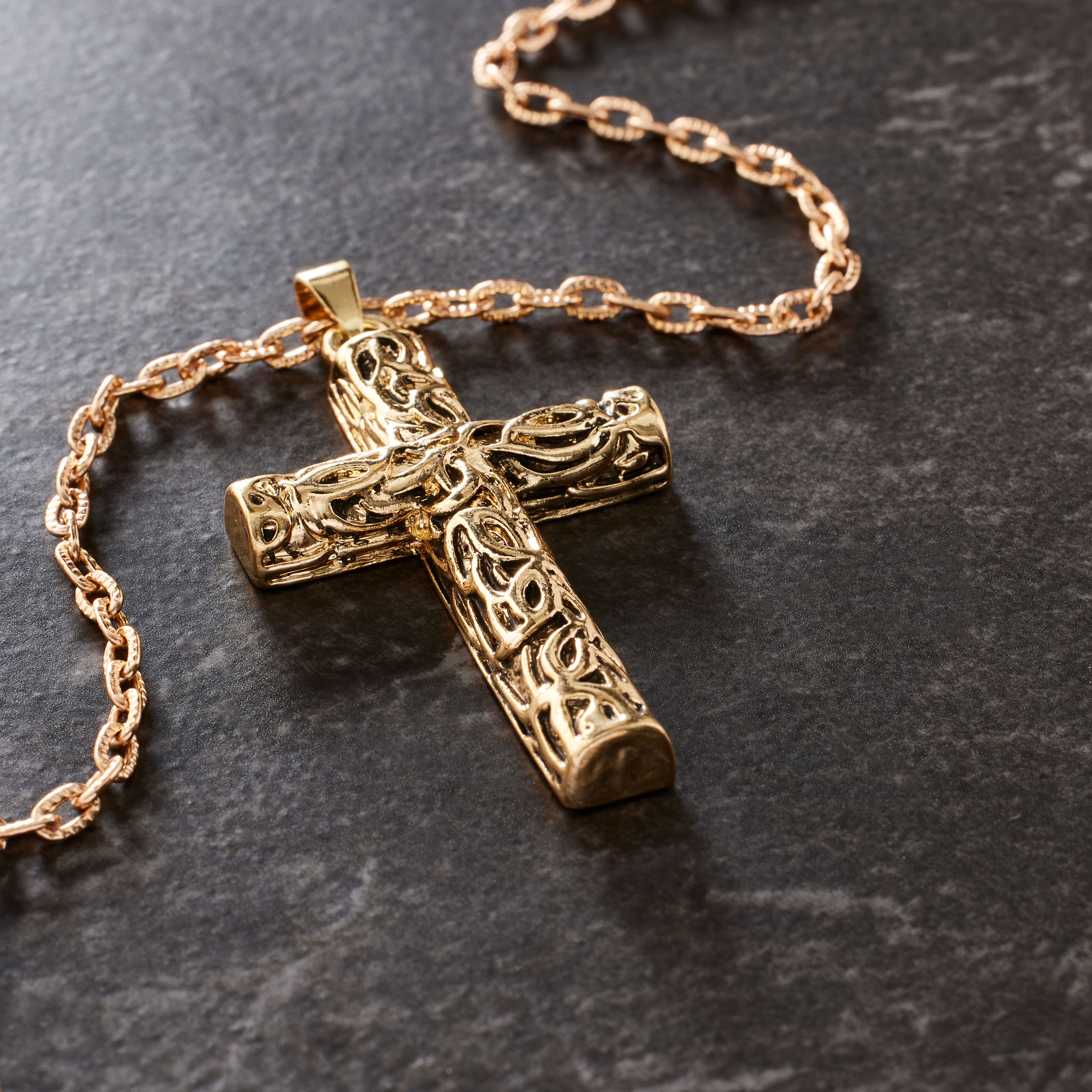 Antique Gold Filigree Cross Pendant by Bead Landing™