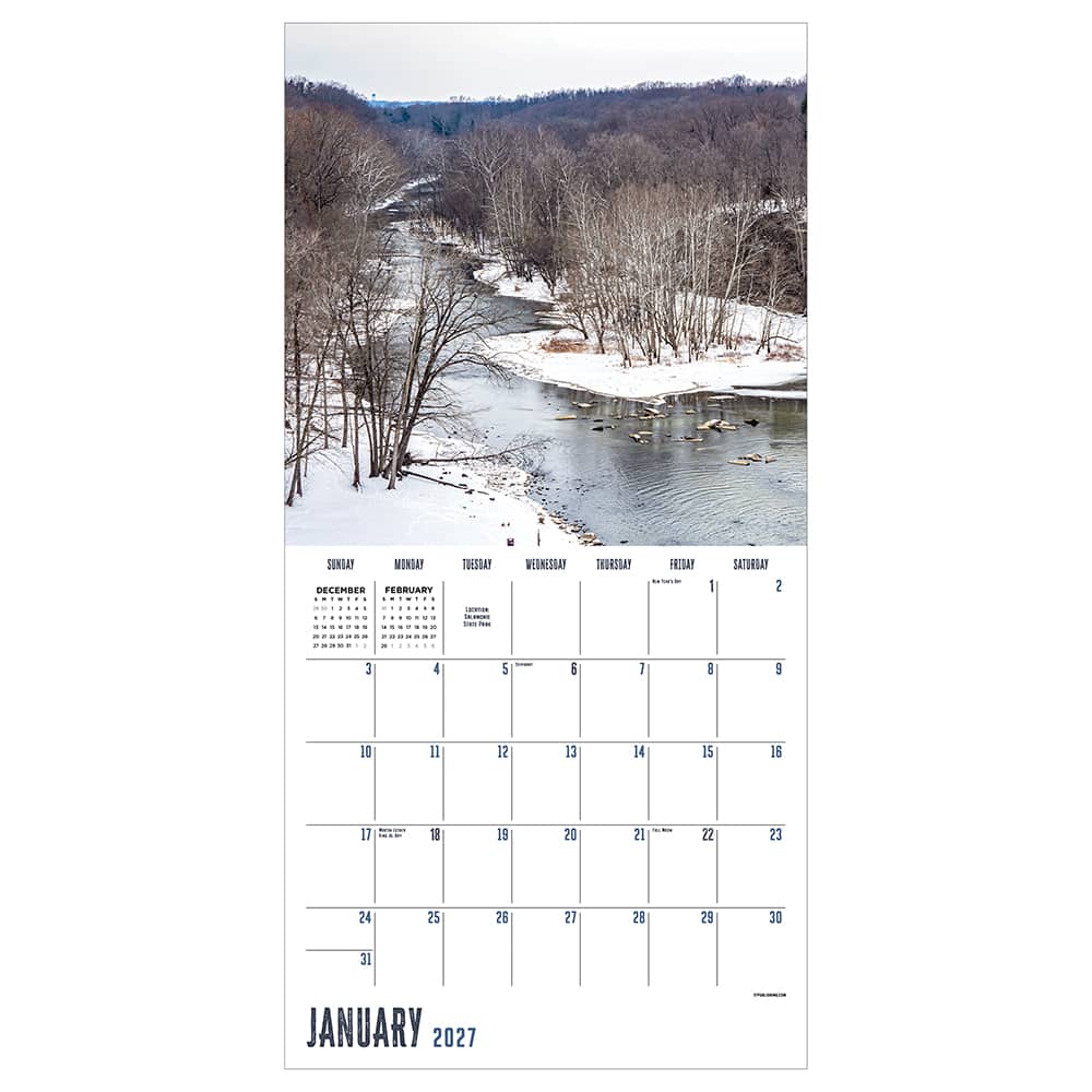 2027 Indiana Wall Calendar