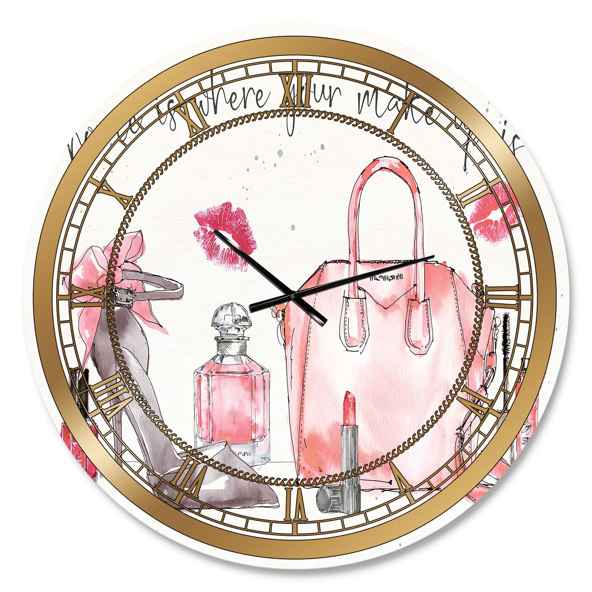 Designart Chic Accents I Glam Wall Clock