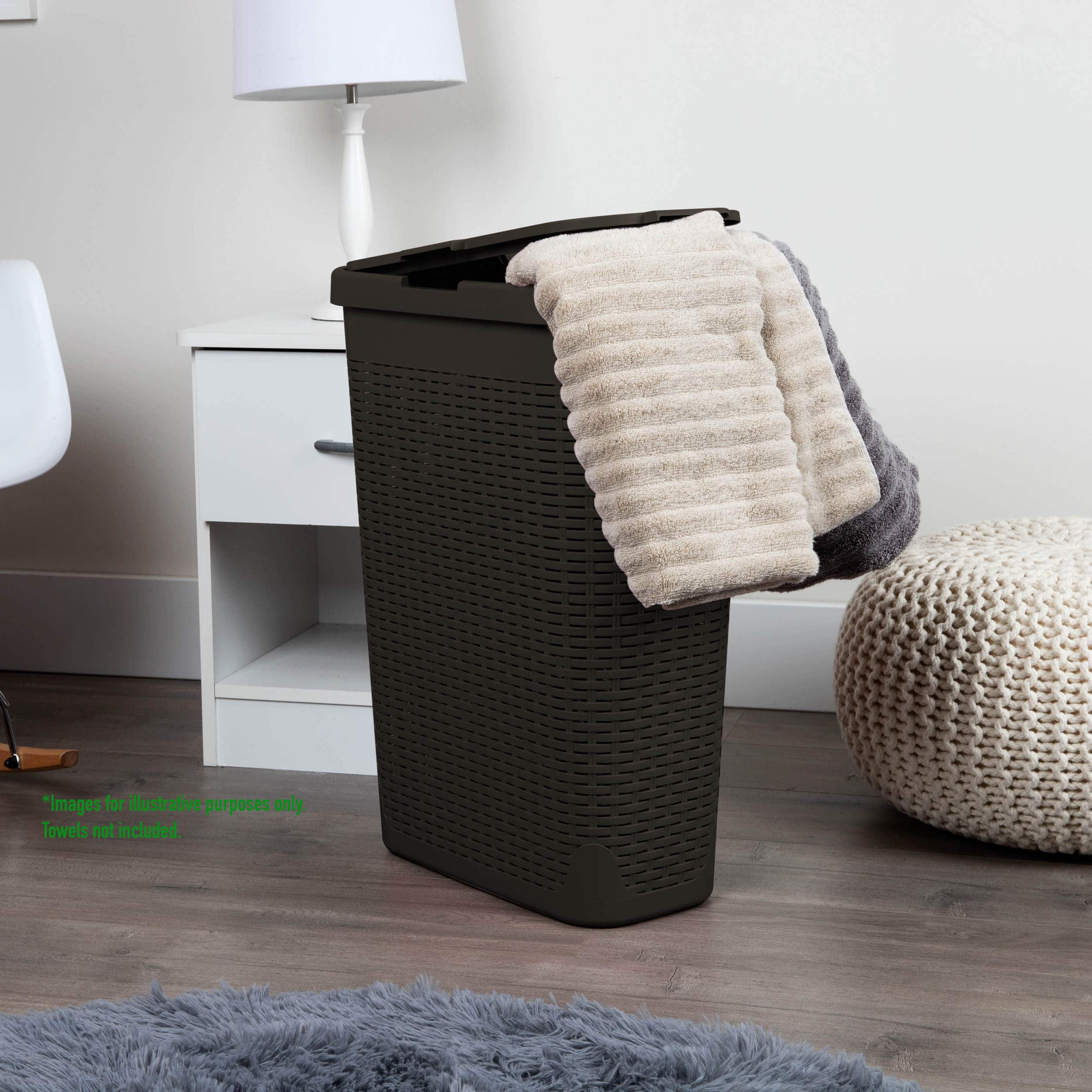 Mind Reader 23.5'' Slim Laundry Hamper with Cutout Handles