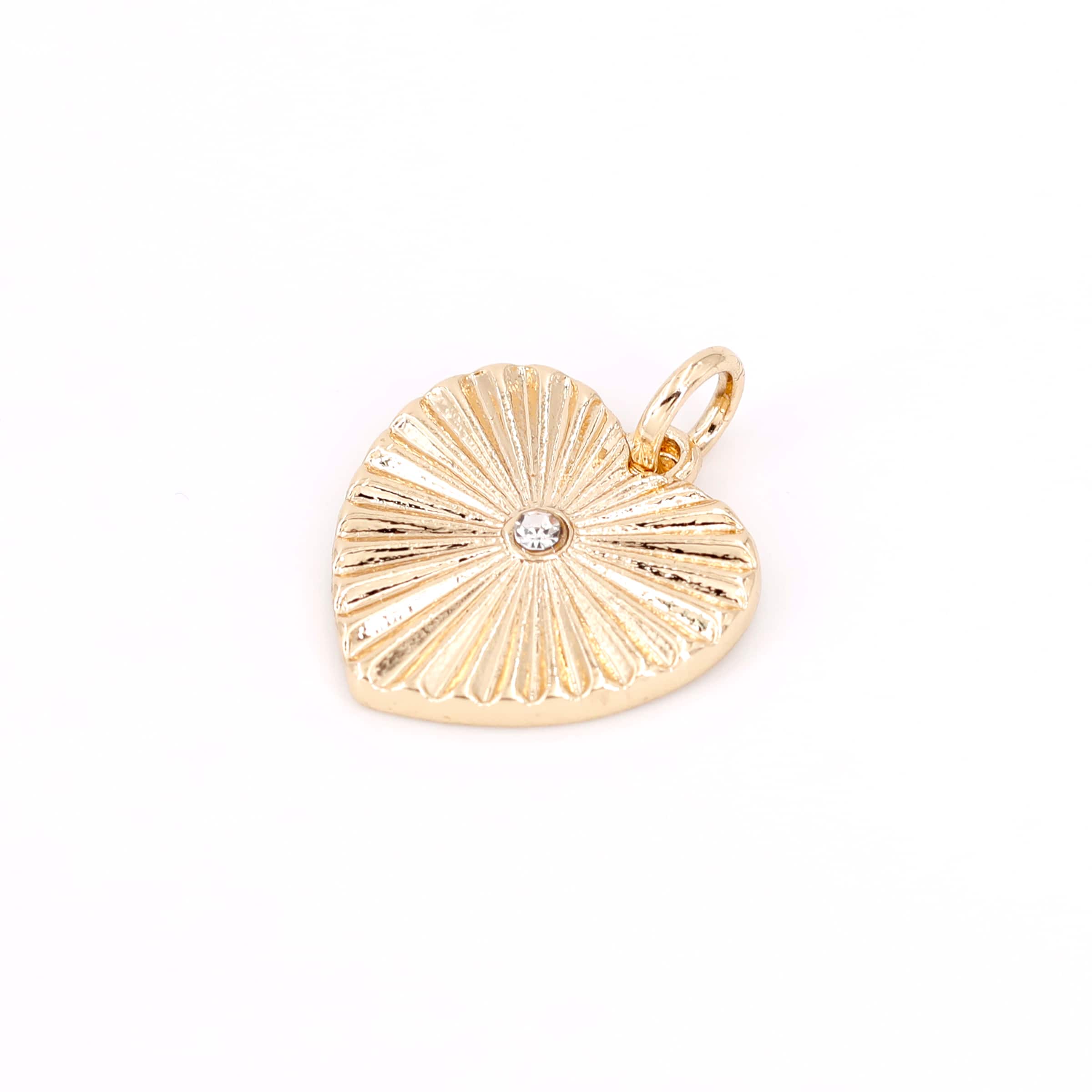 14K Gold Plated Starburst Heart Charm by Bead Landing™