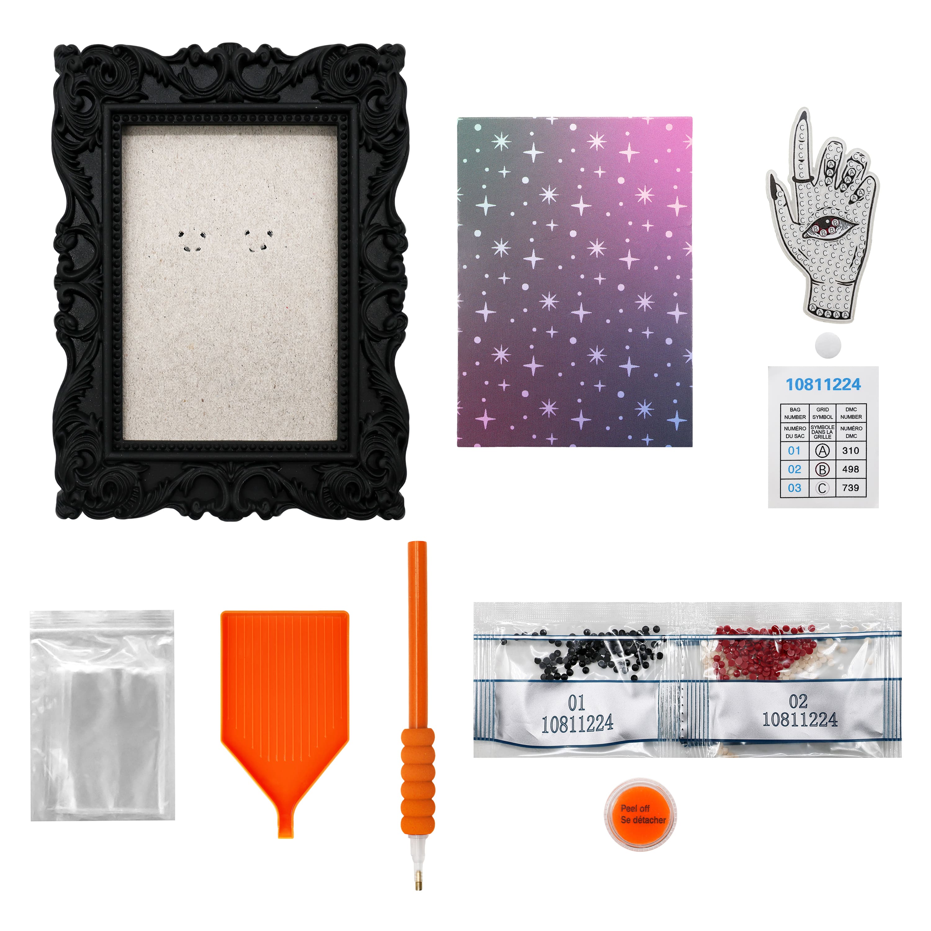 2" x 3" Witch Hand Acrylic Surface Diamond Art Kit with Frame by Make Market®