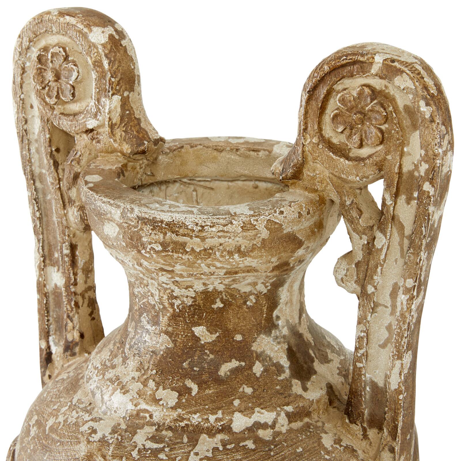 Light Brown Resin Farmhouse Vase, 22" x 11" x 11"