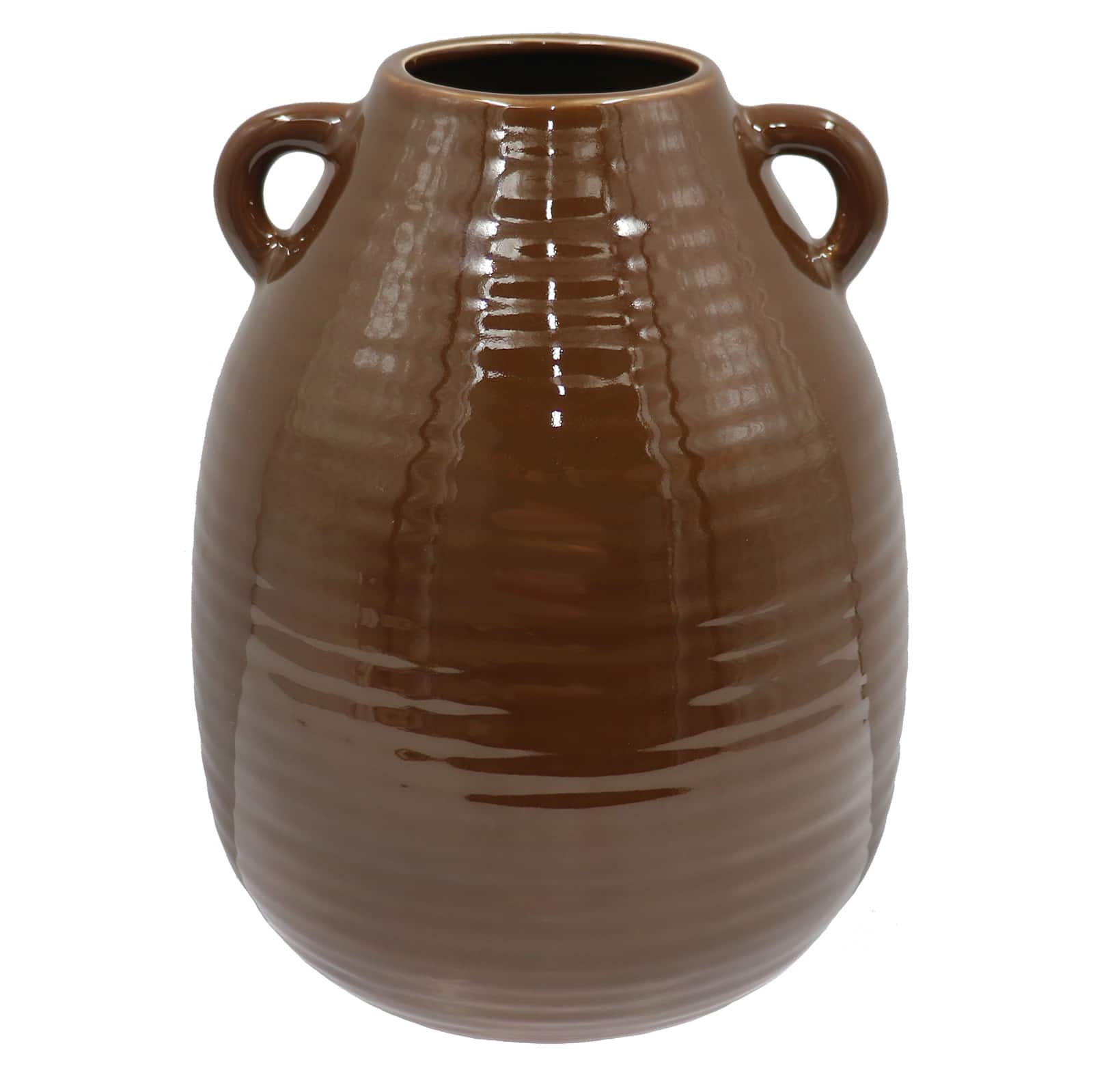 Dark Brown Ceramic Vase Tabletop Décor by Ashland®