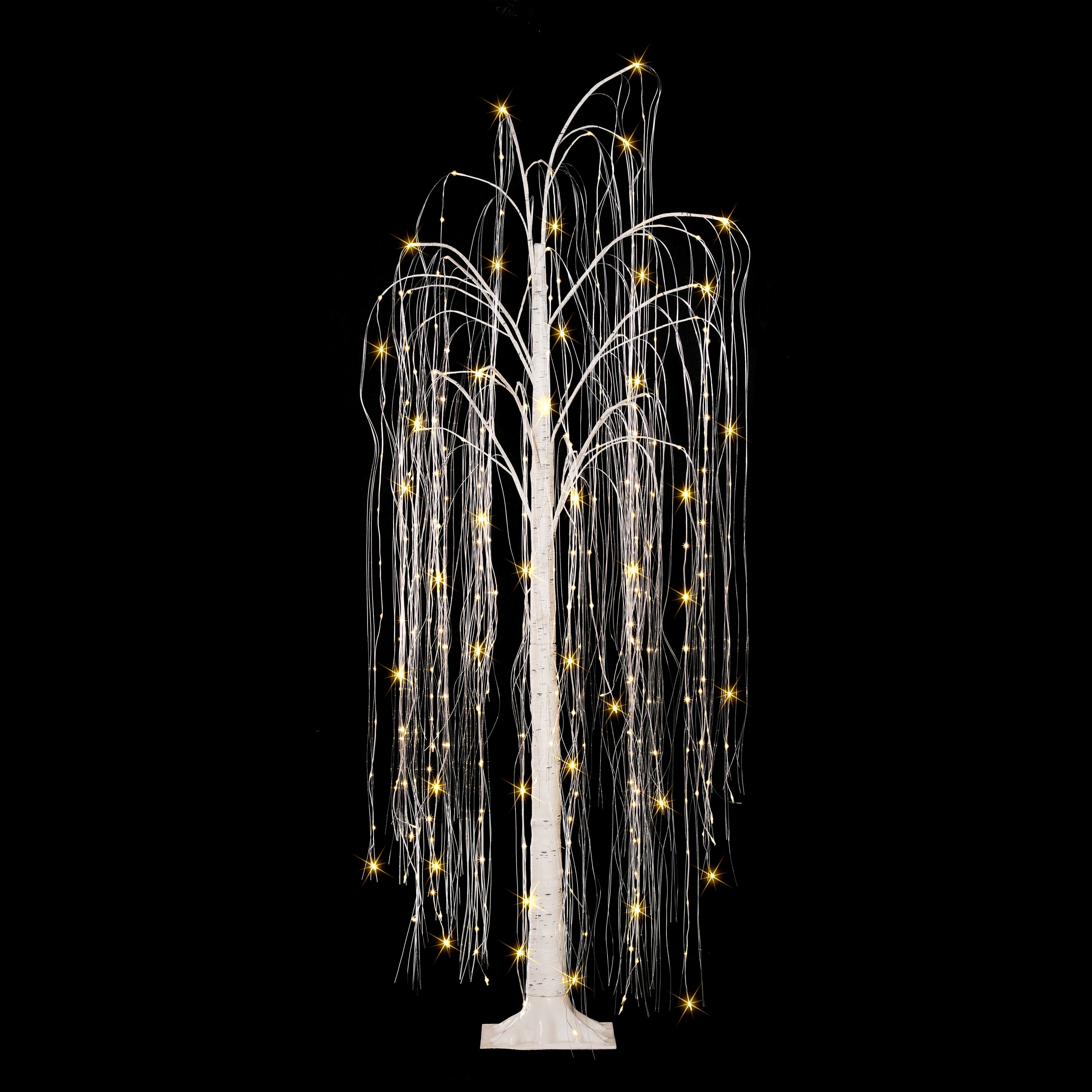 6ft. Pre-Lit Outdoor Willow Artificial Christmas Tree, Clear Lights