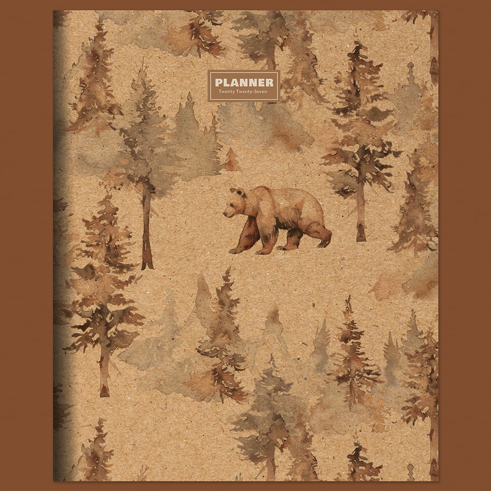 2027 Bear Tracks Large Monthly Planner