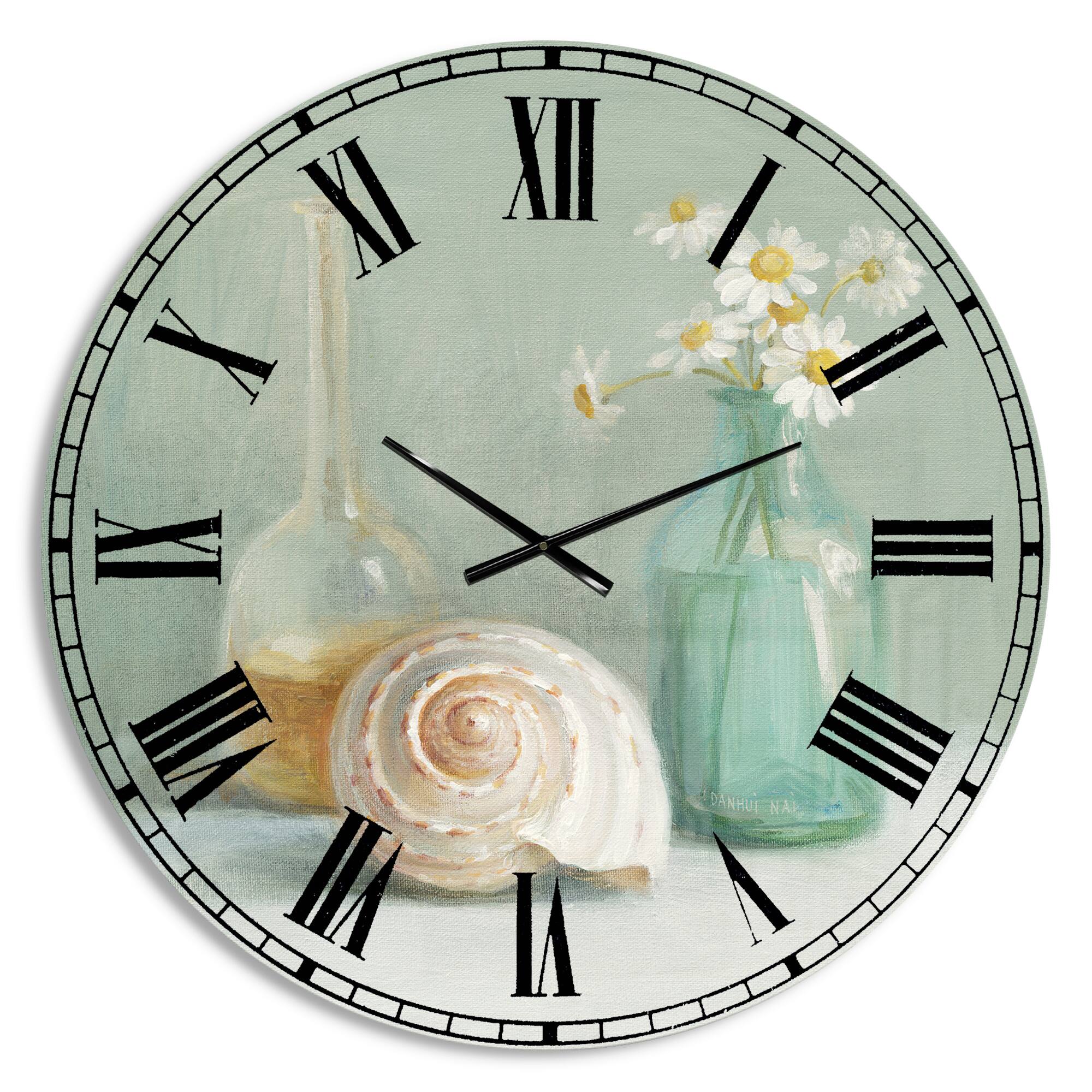 Designart 'Pastel Bath Iii Farmhouse Wall Clock