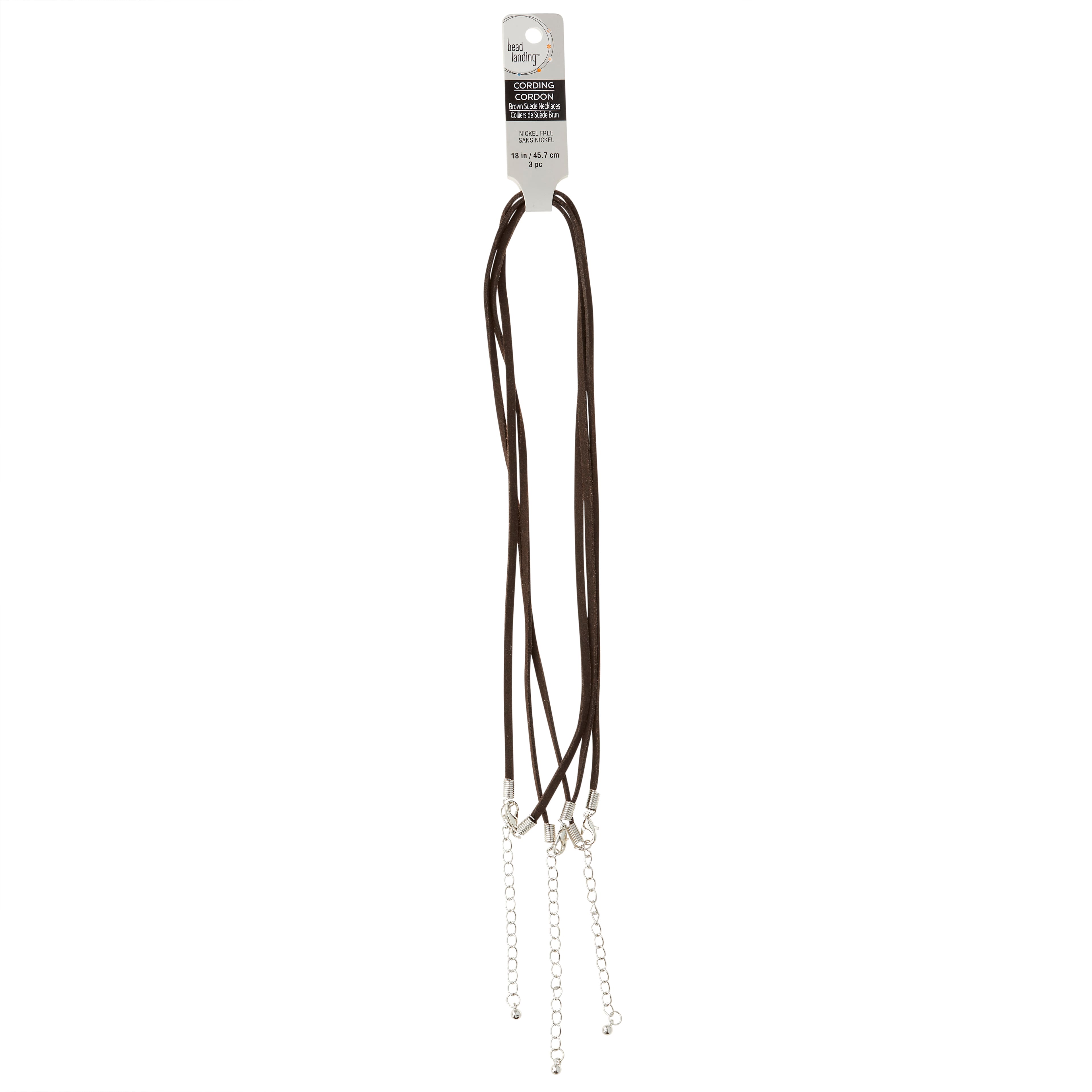 12 Packs: 3 ct. (36 total) Brown Suede Necklace by Bead Landing™