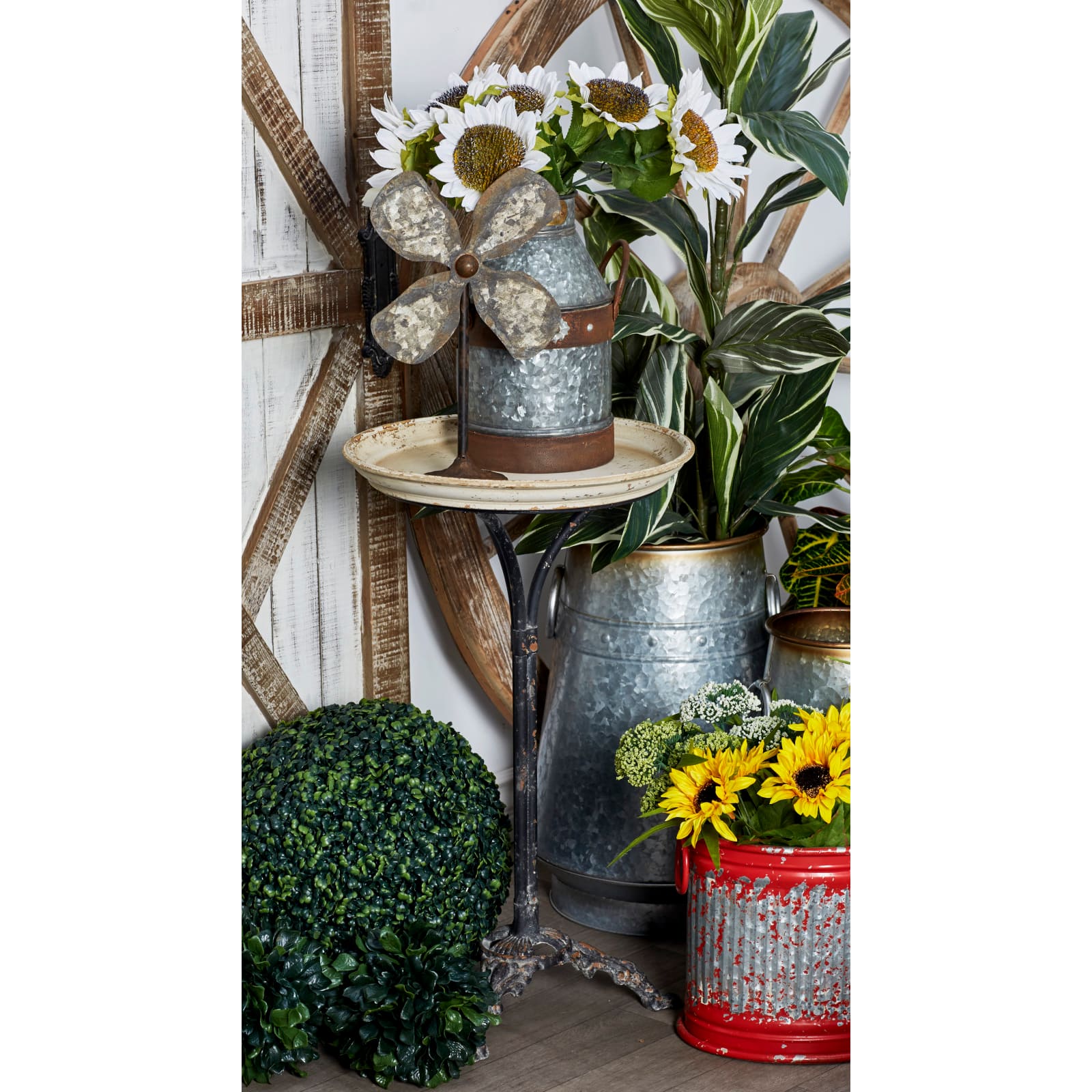 27" Iron & Pine Farmhouse Accent Table