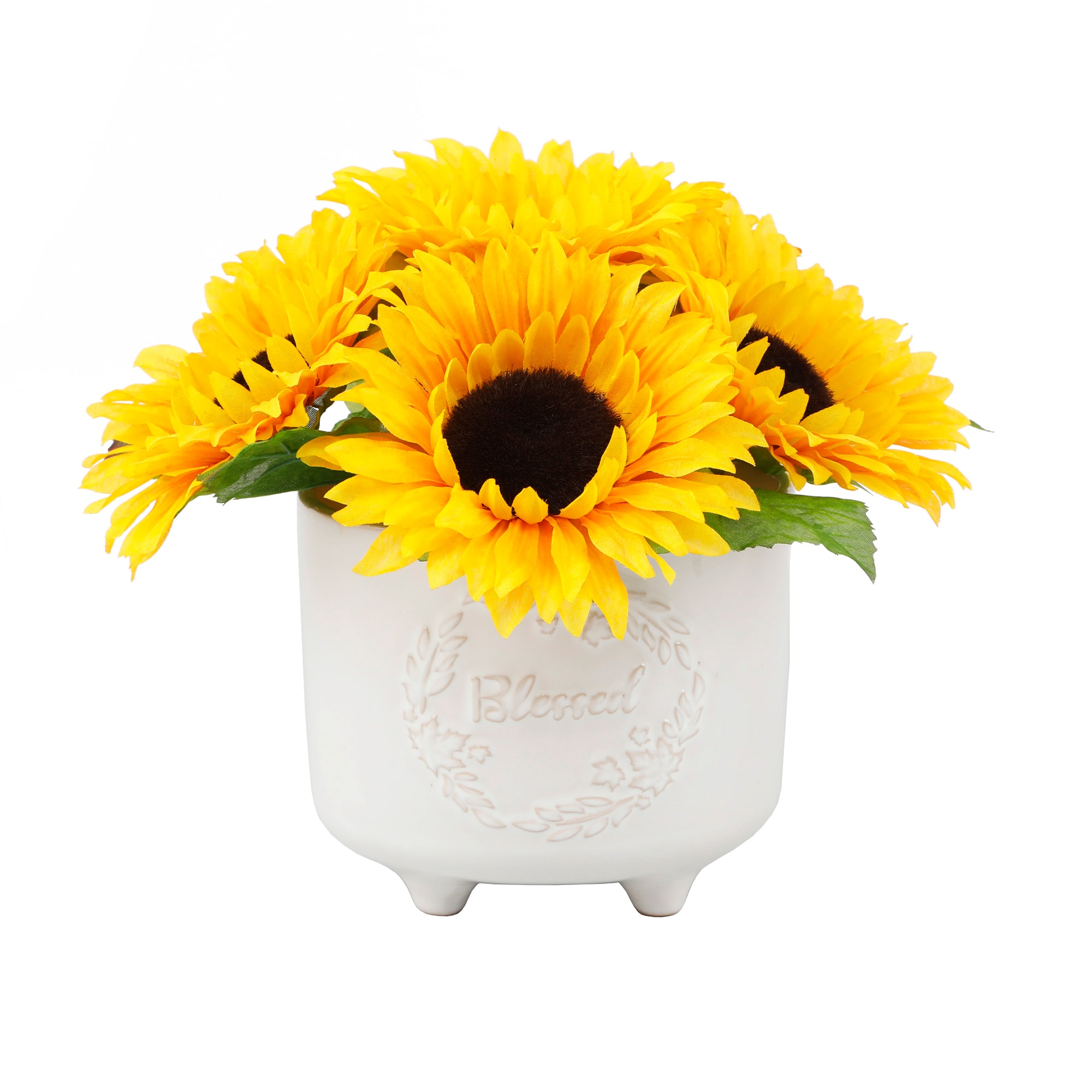 Flora Bunda® Sunflowers in Blessed Ceramic Planter | 8.25" x 9" | Michaels®