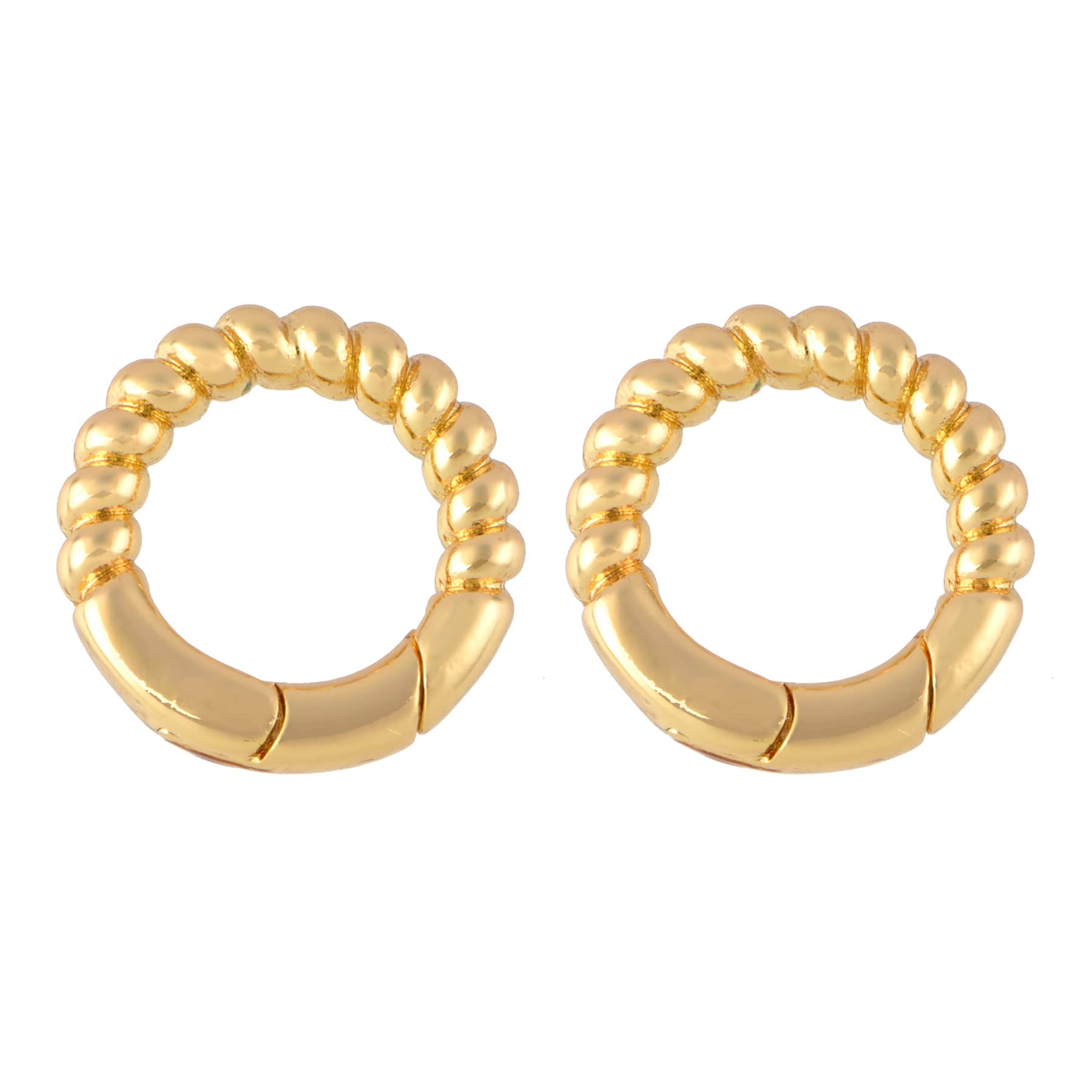 15.5 mm Round Twist Metal Clasp Charm Connectors, 2ct. by Bead Landing™