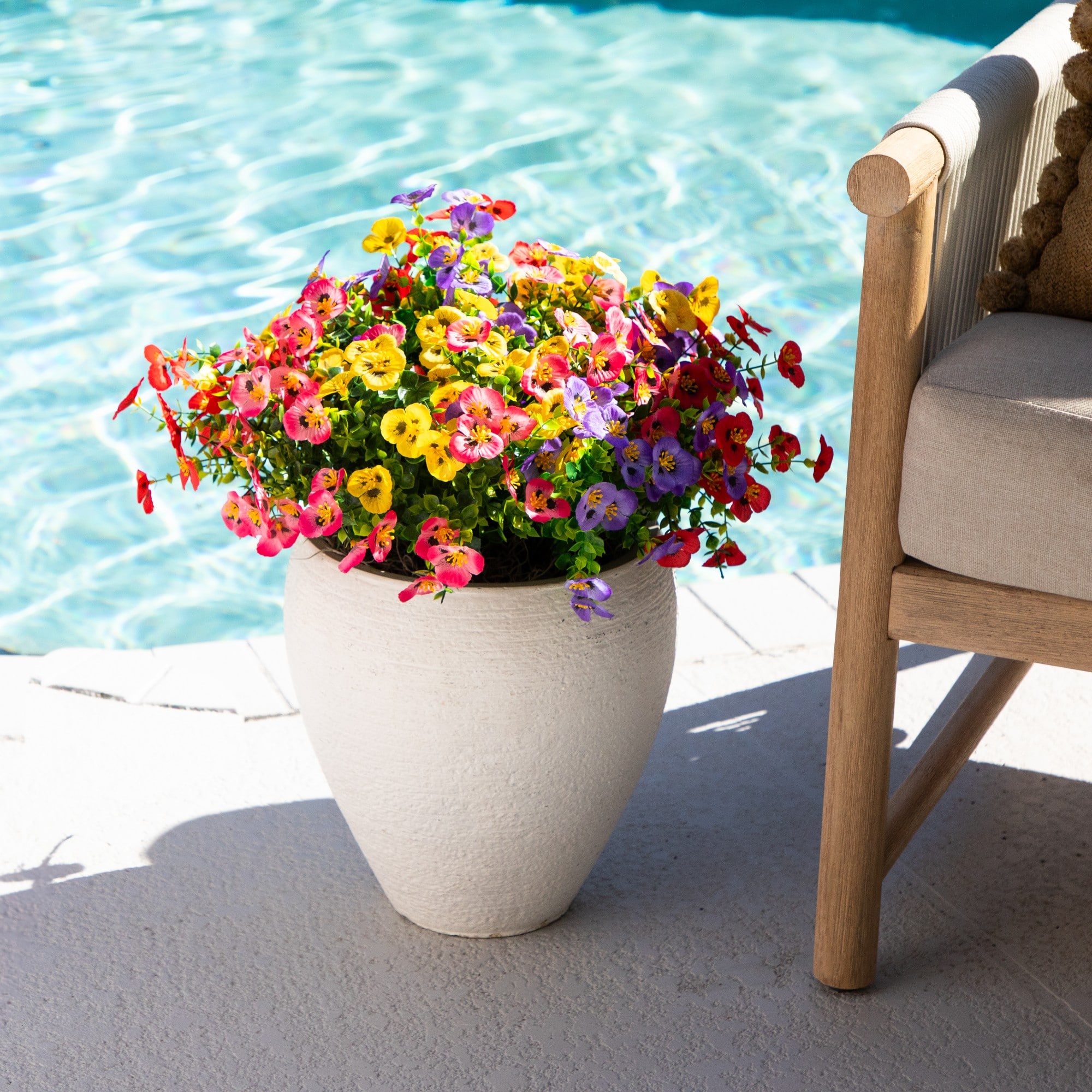 13" UV Resistant Artificial Pansy Bushes, 12ct.