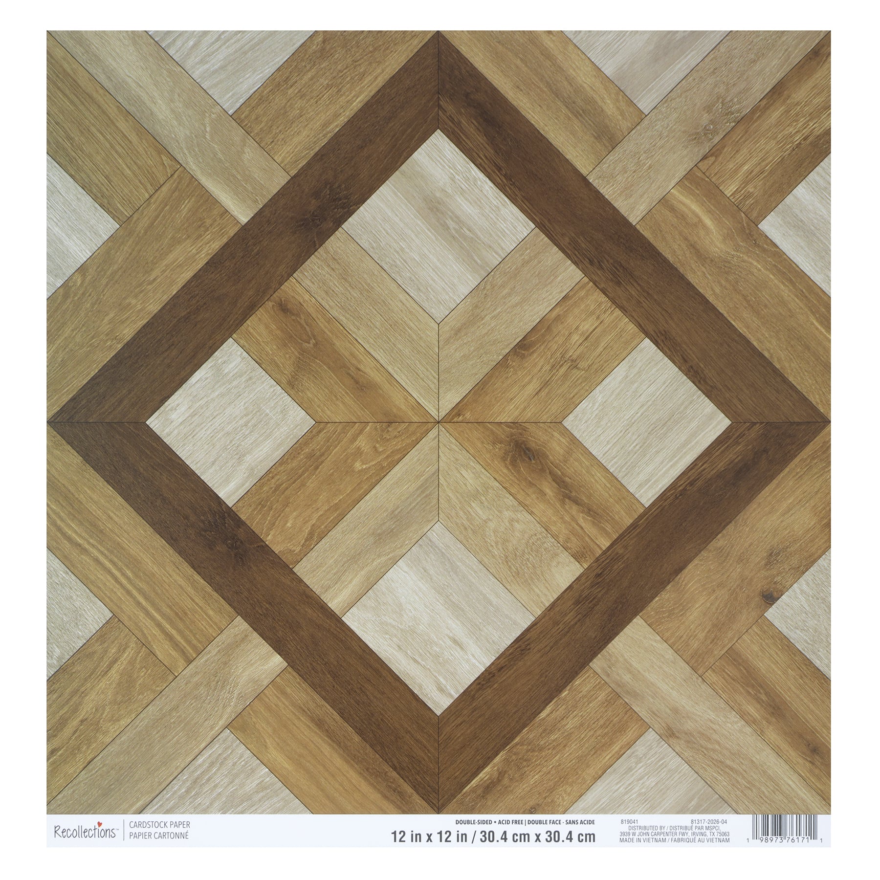 12" x 12" Parquet Floors Double-Sided Cardstock Paper by Recollections™