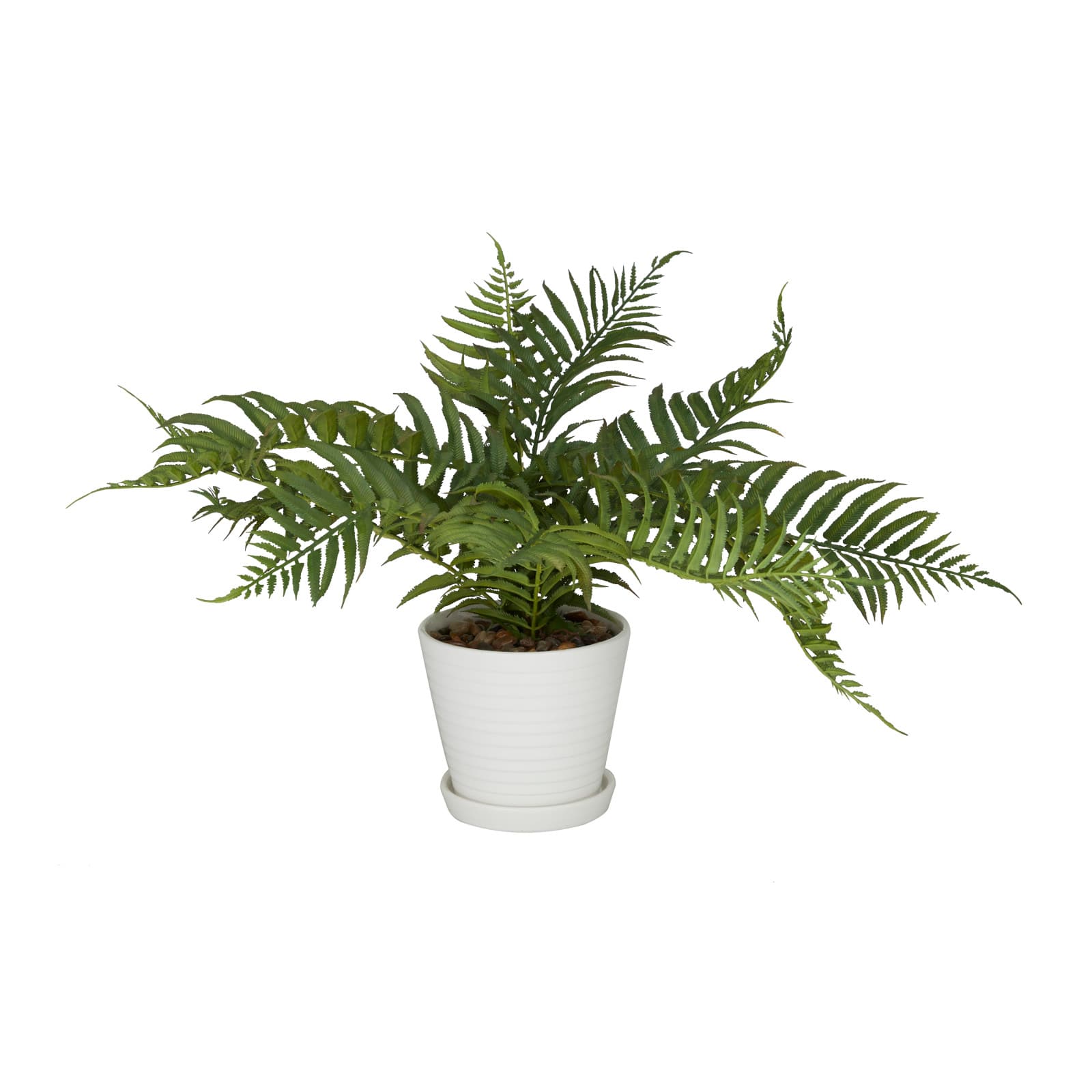 White Traditional Floral and botanical Artificial Foliage, 19" x 23" x 14"