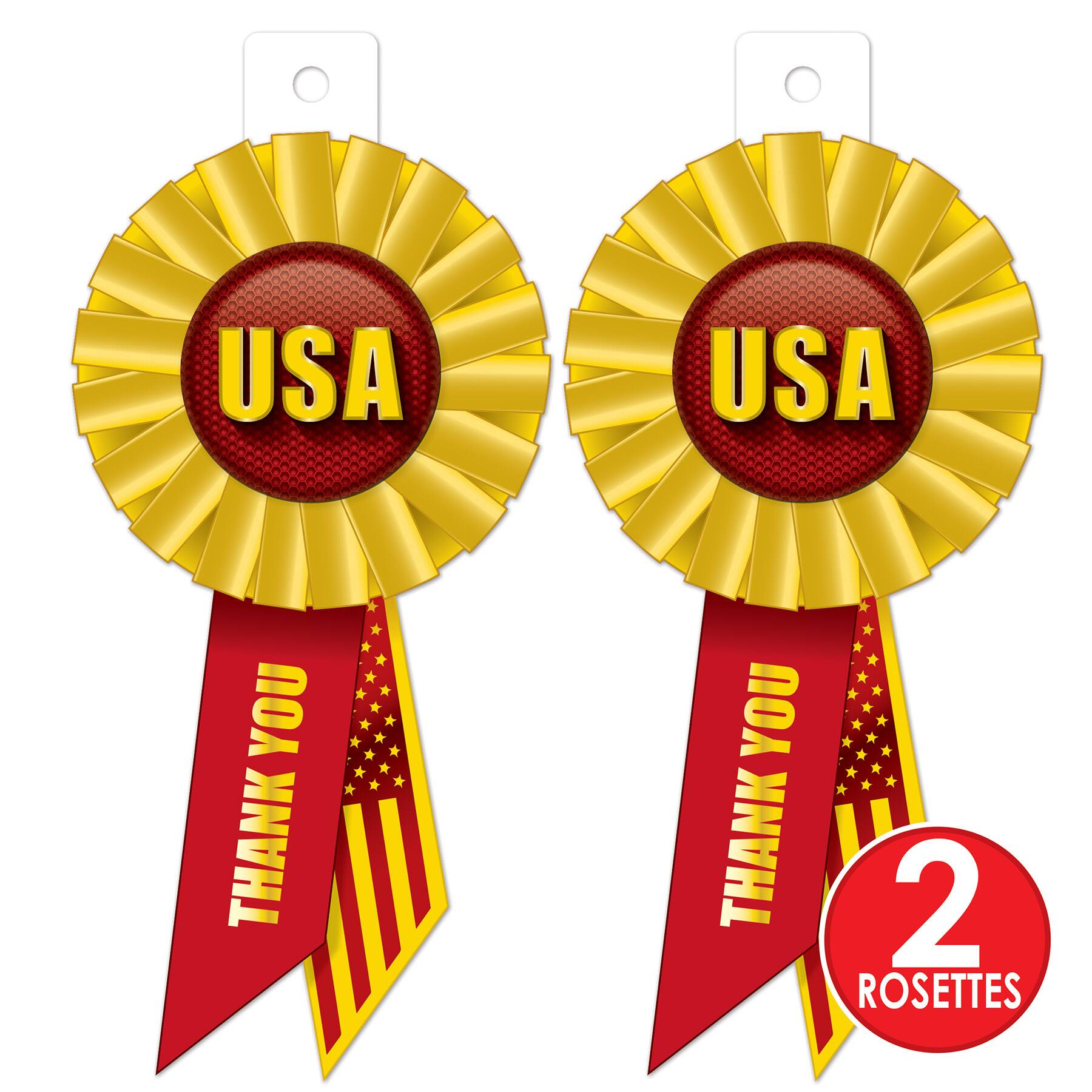 Beistle 6.5" Patriotic USA Rosettes