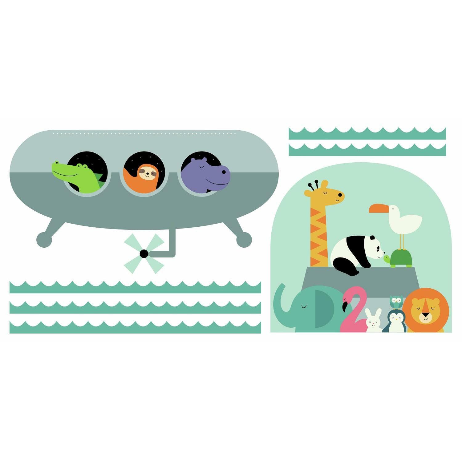 RoomMates Animal Underwater Expedition Peel & Stick Giant Decals