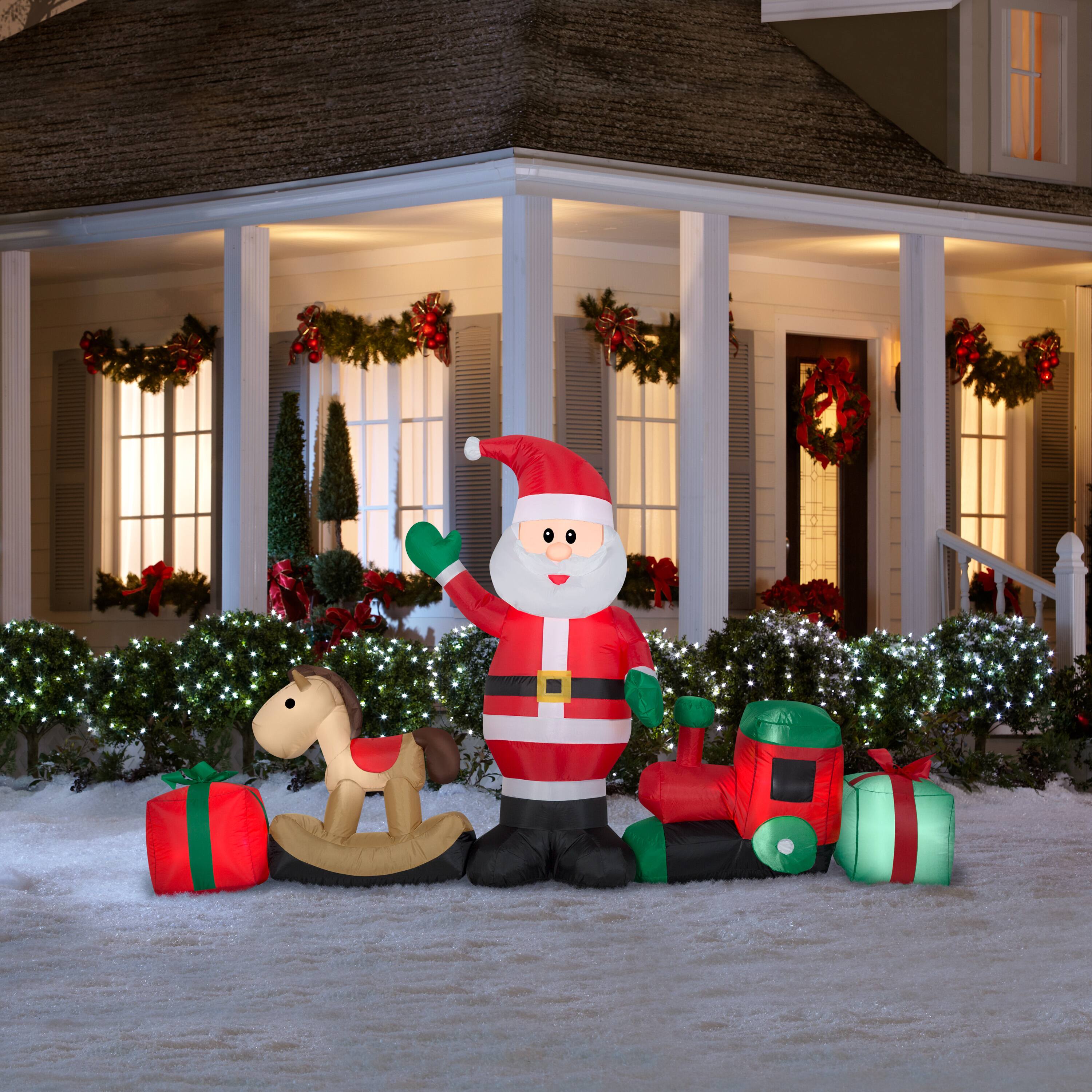 4ft. Airblown® Inflatable Santa & Toys Collection Scene