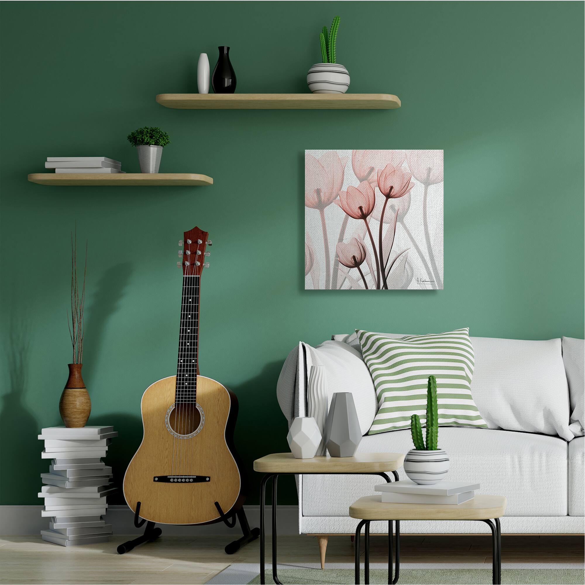 Stupell Industries Red Flowers Canvas Wall Art