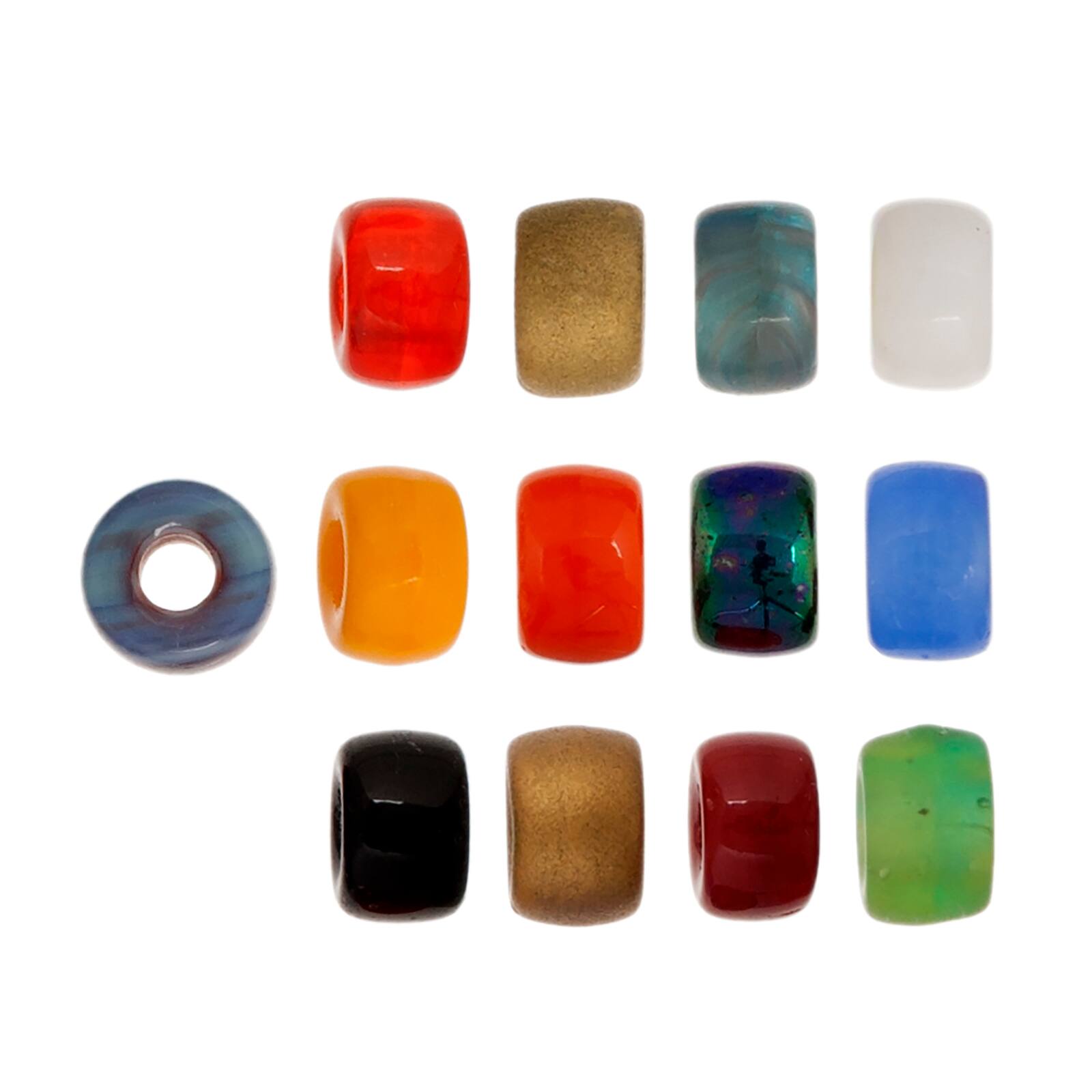 John Bead 6mm Assorted Opaque Czech Glass Mini Crow Beads, 500ct.