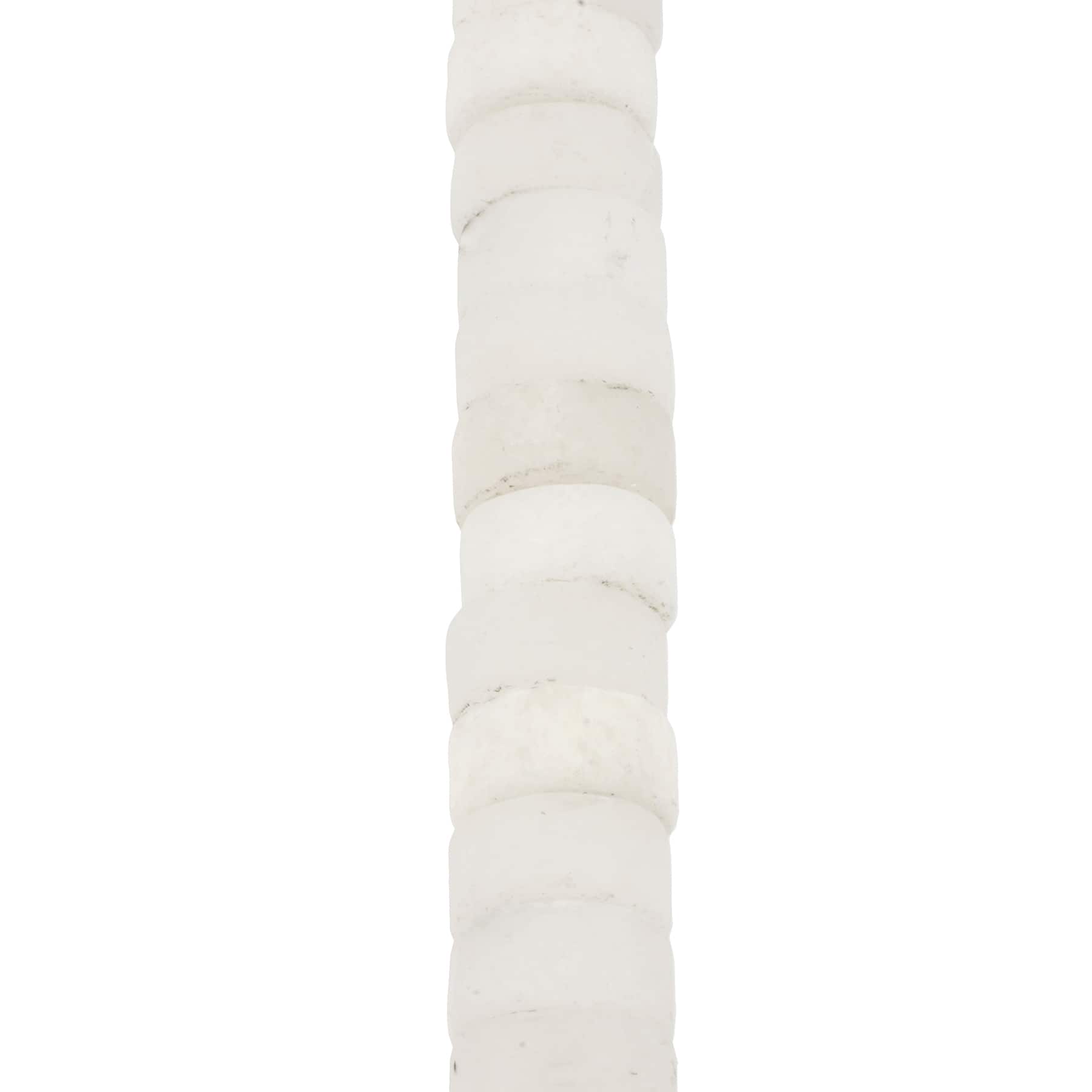 12 Pack: White Quartz Matte Heishi Beads by Bead Landing™