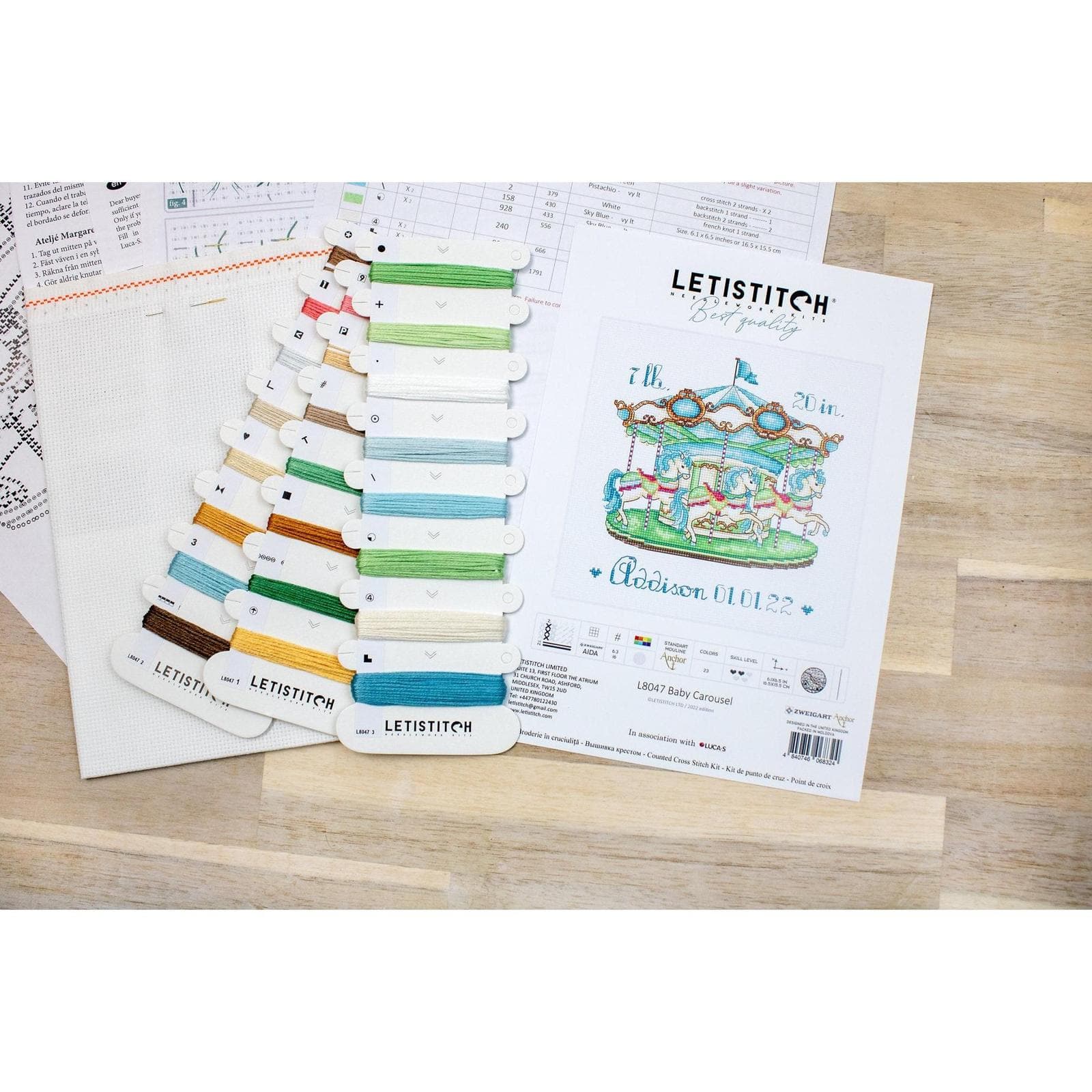Letistitch Baby Carousel Counted Cross Stitch Kit