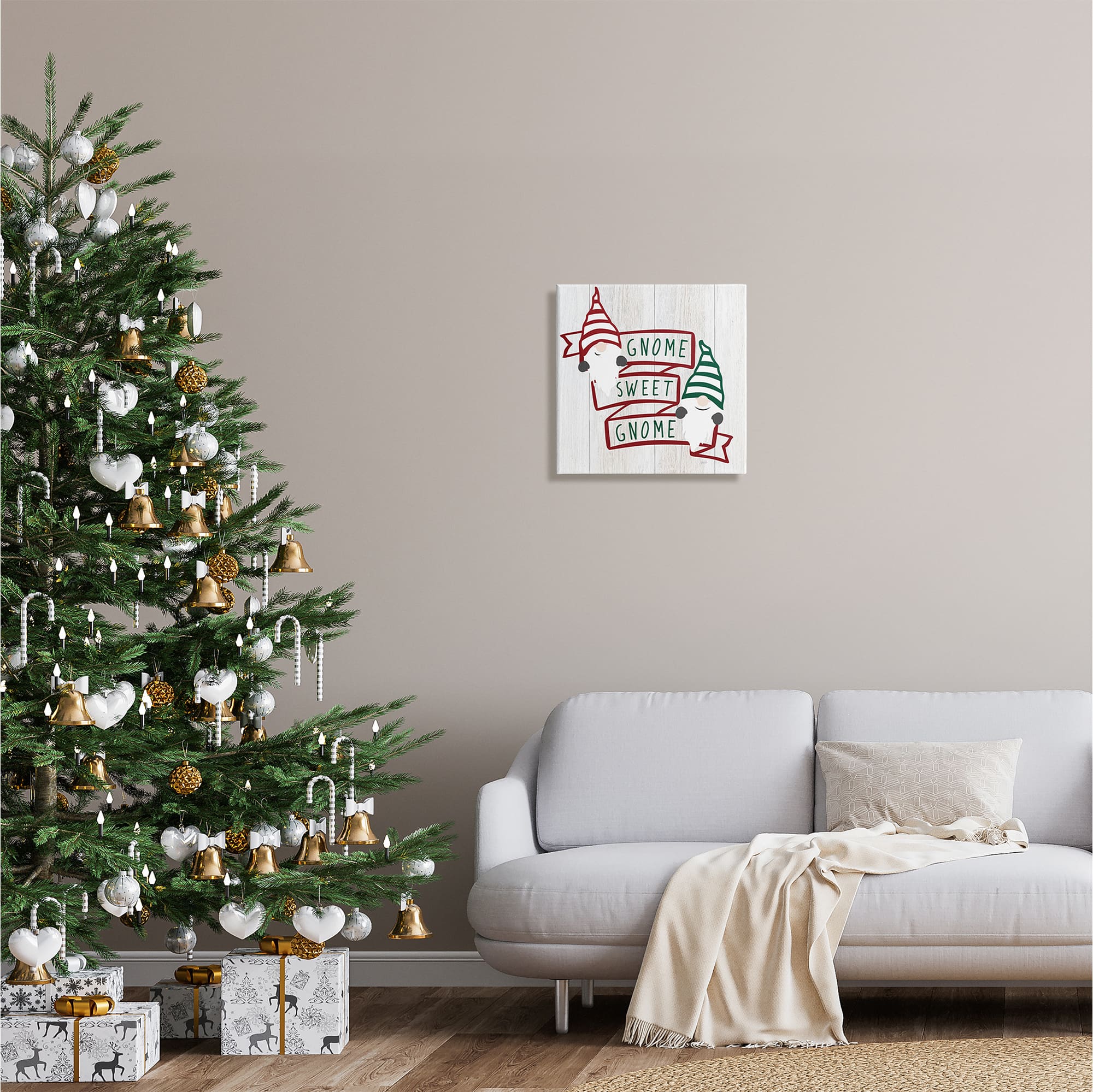 Stupell Industries Sweet Gnome Banner Phrase Canvas Wall Art