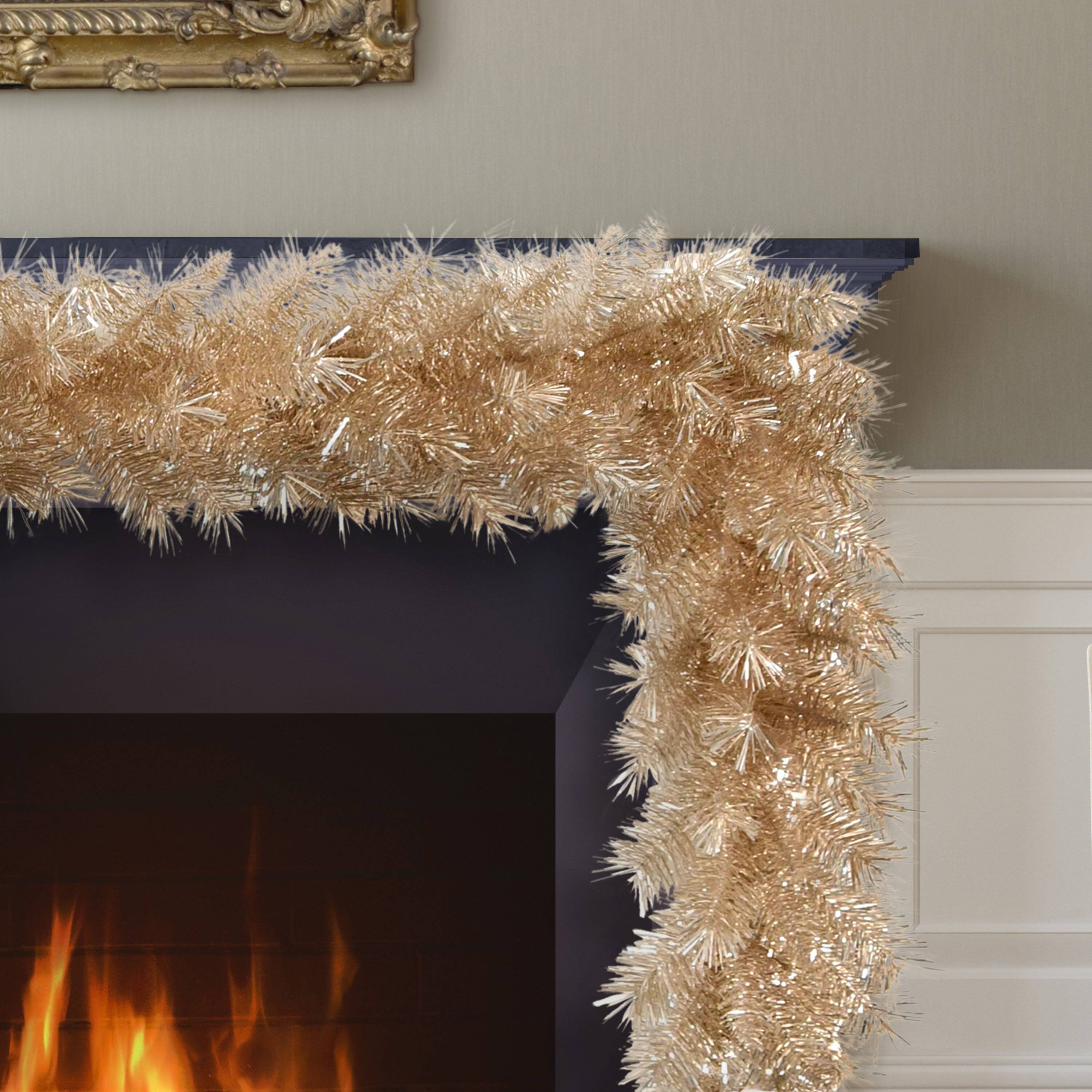 9ft. Artificial Rose Gold Round Valley Pine Garland
