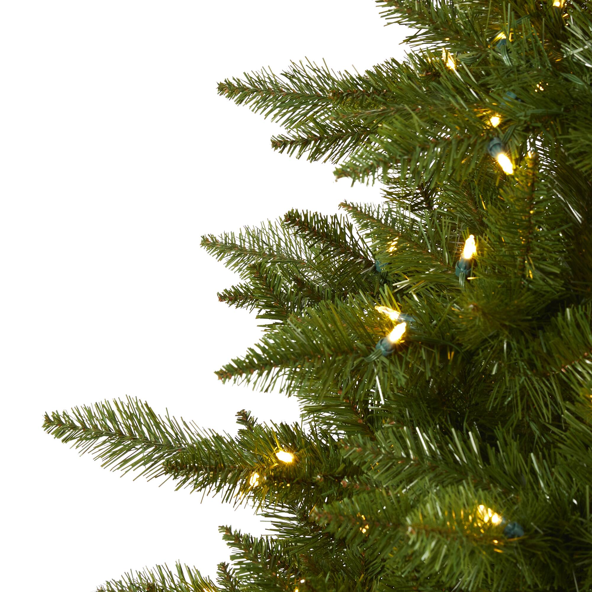 9ft. Pre-Lit Vermont Spruce Artificial Christmas Tree, Warm White LED Lights