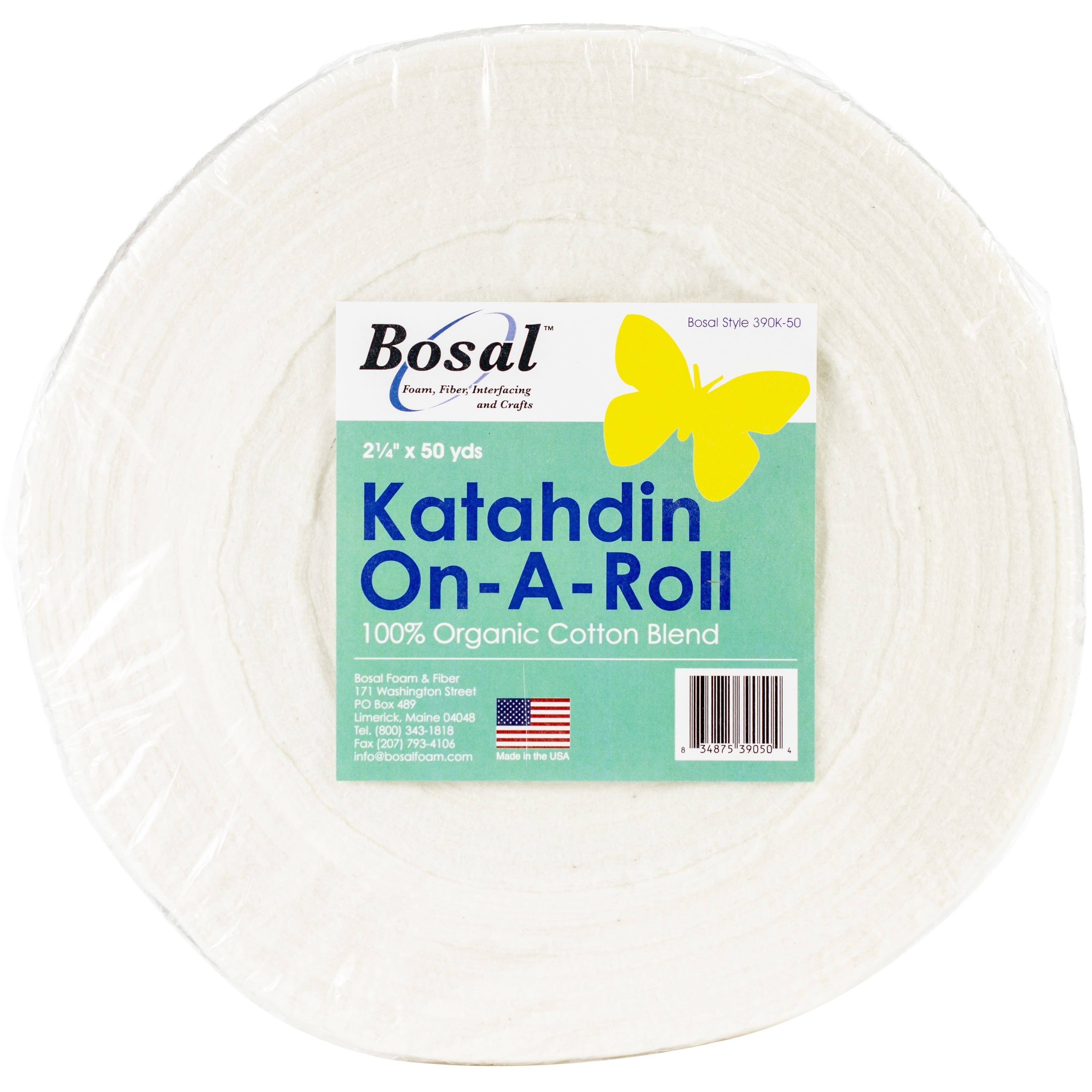 Bosal Katahdin On-A-Roll 2.25" Organic Cotton Batting, 50yd.