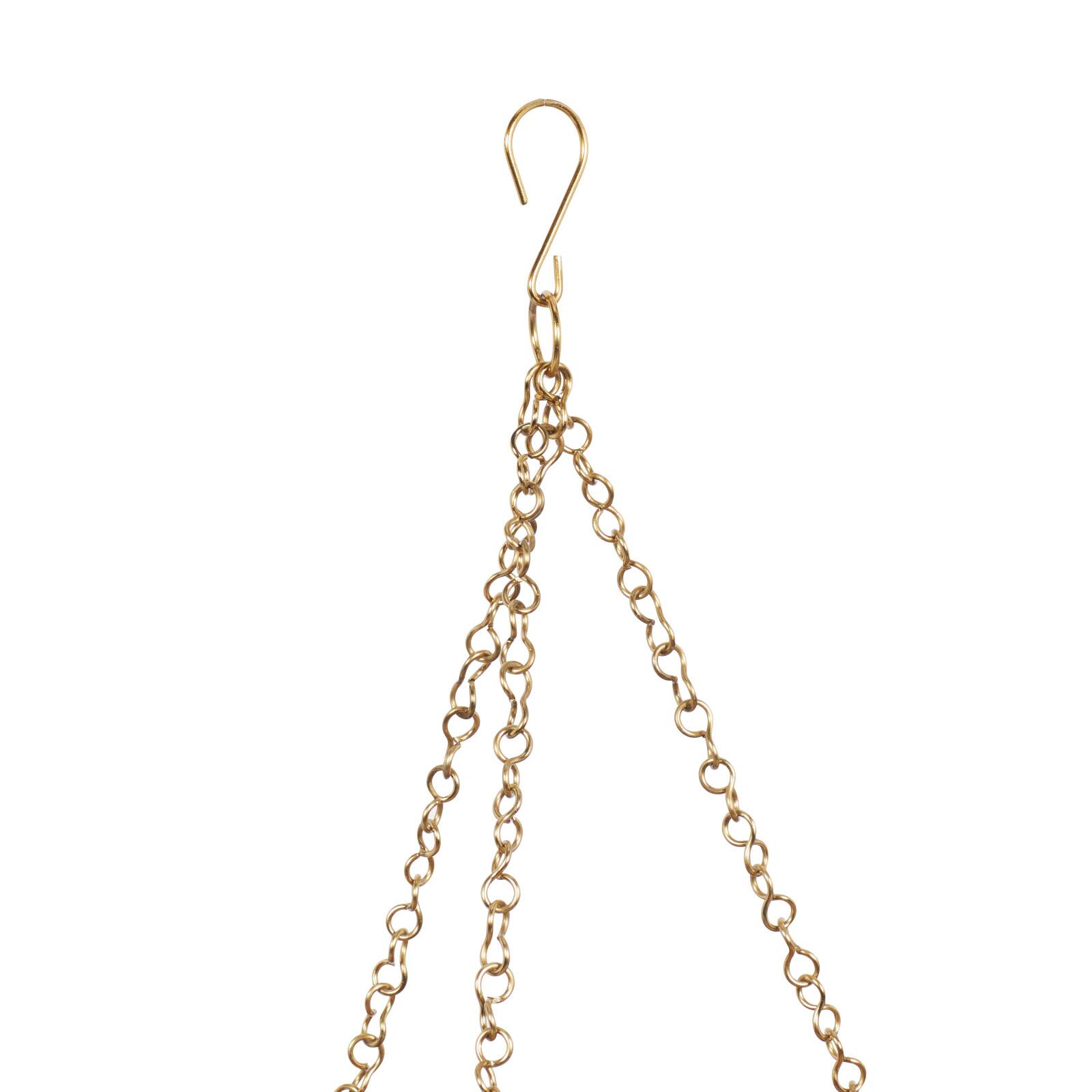 Gold Metal Glam Hanging Planter Set