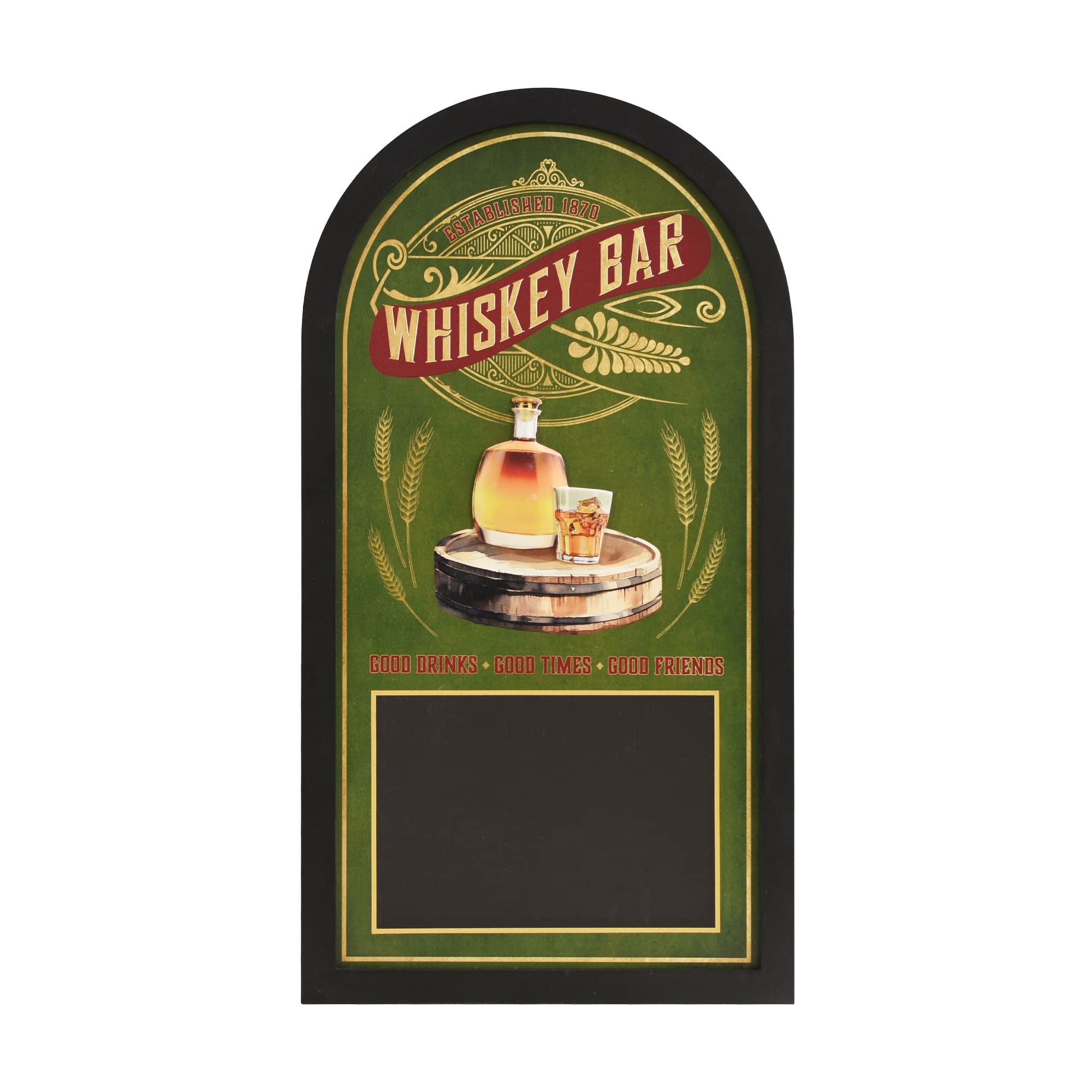 American Art Decor 14" x 26" Whiskey Bar Vintage Pub Chalkboard Wall Décor Sign