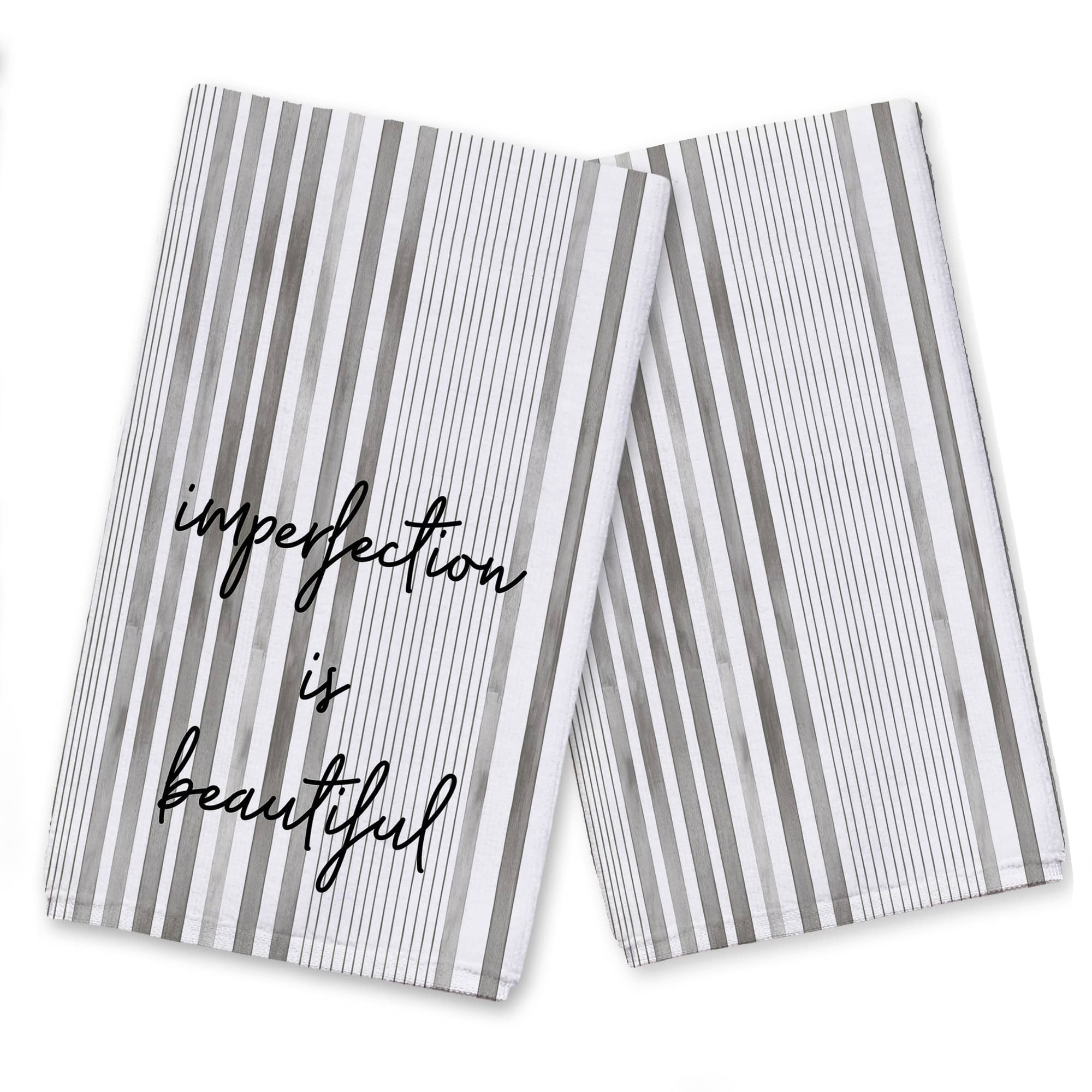 Stripes Watercolor Tea Towel Set