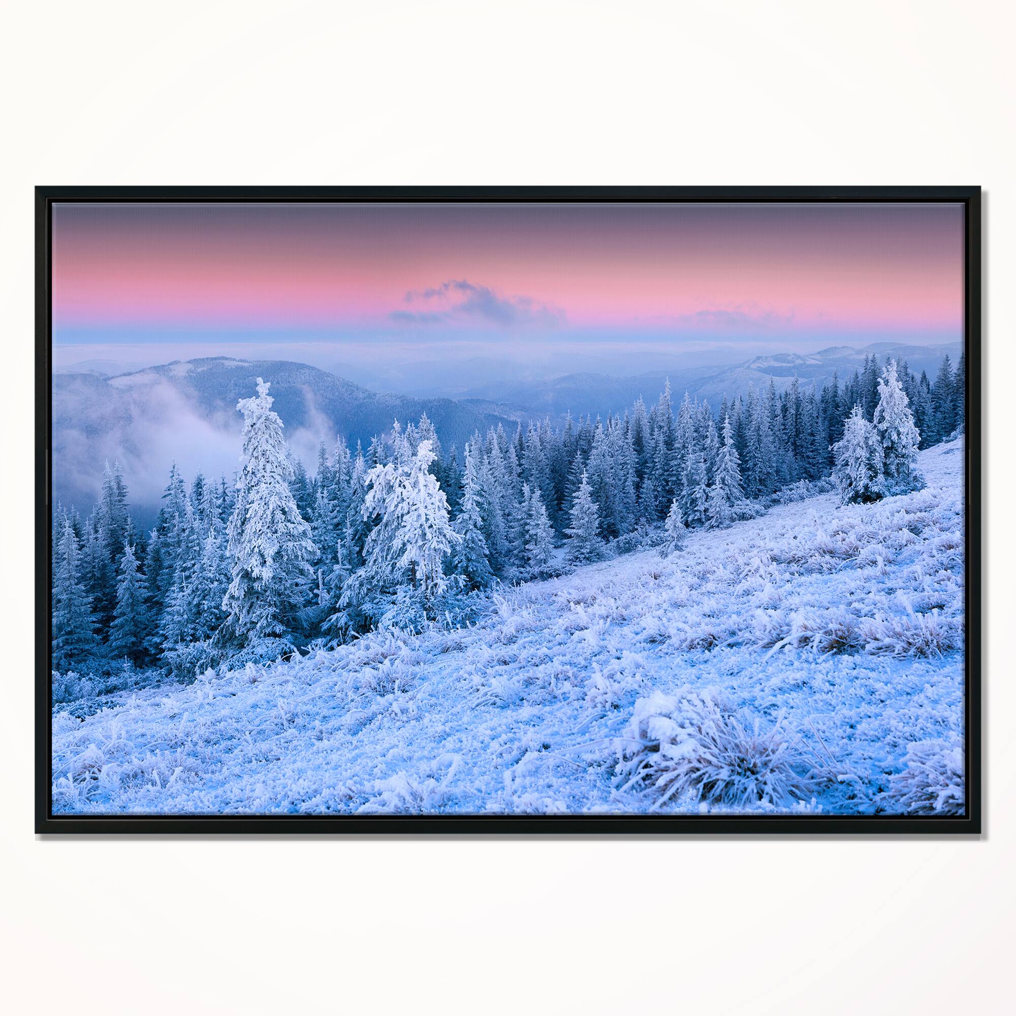 Designart - Winter Sunrise over Mountain
