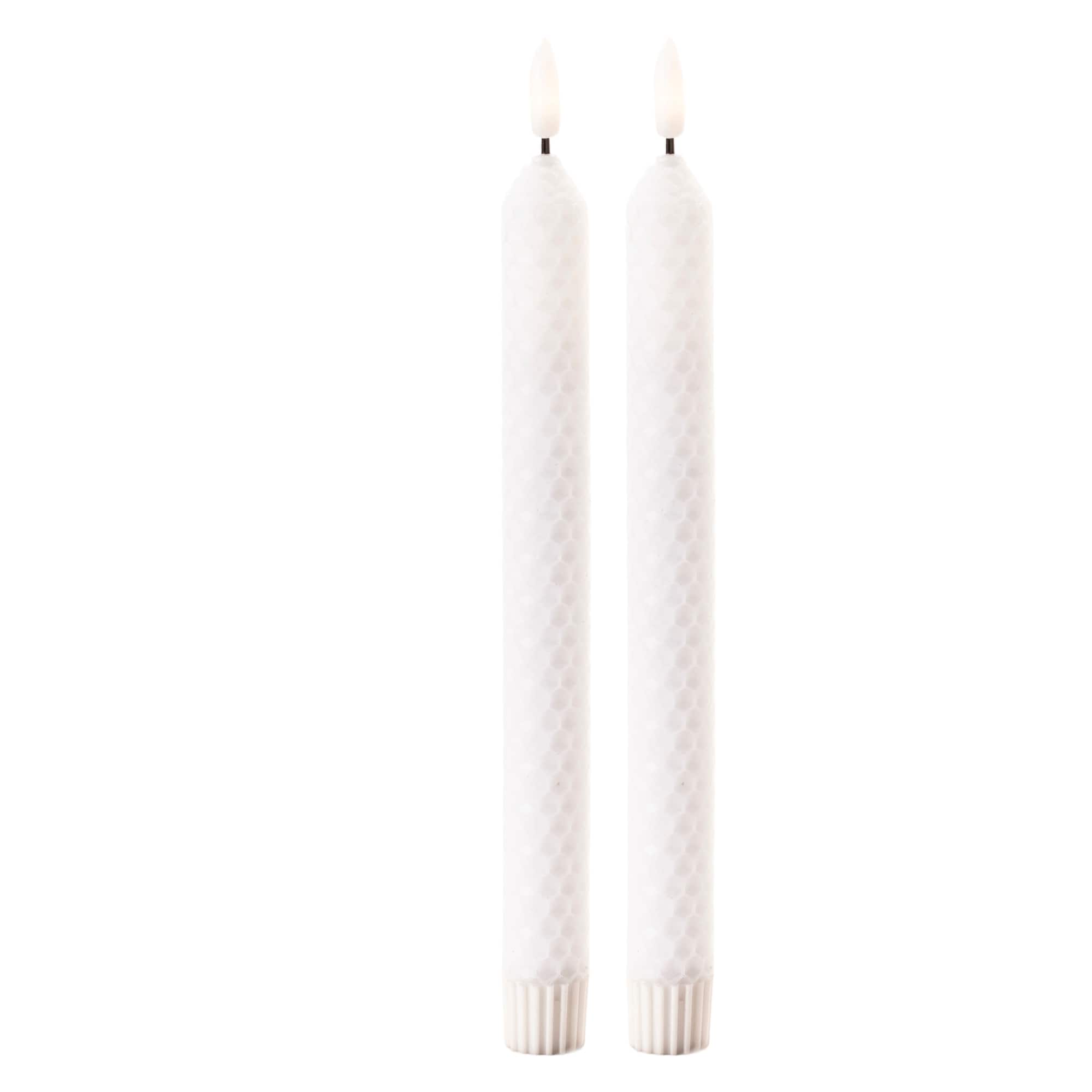 9.75" FIA WICK Textured Taper Candles, 2ct.